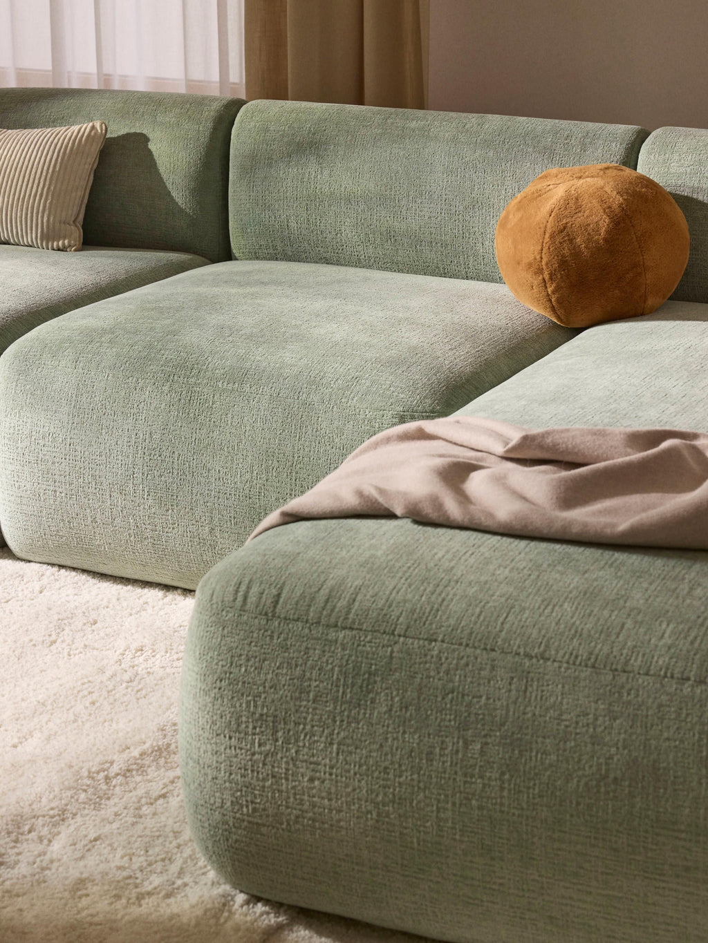 Sofia Modular Bouclé Sofa (4-seater)