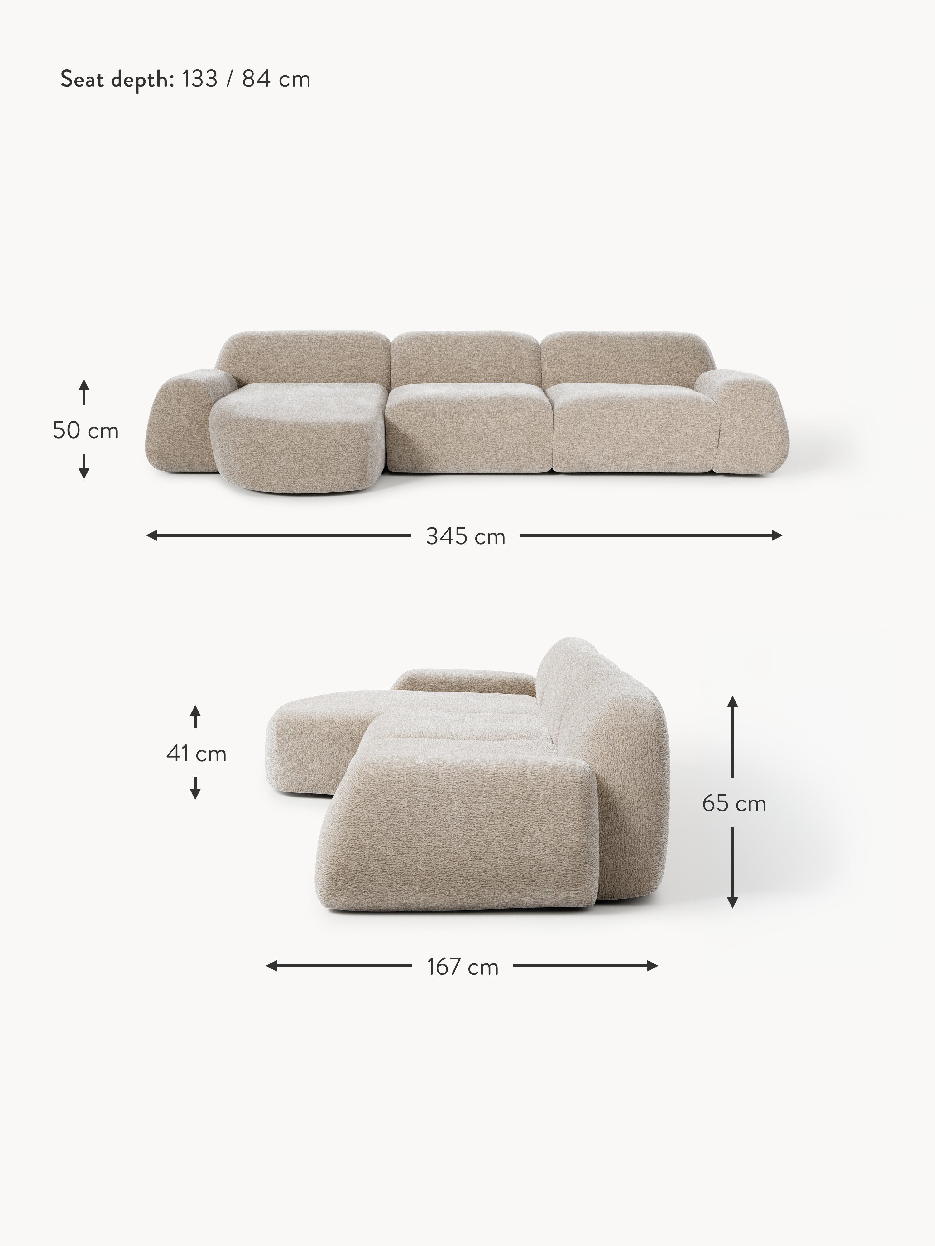 Wolke Modular Teddy Corner Sofa (4-seater)