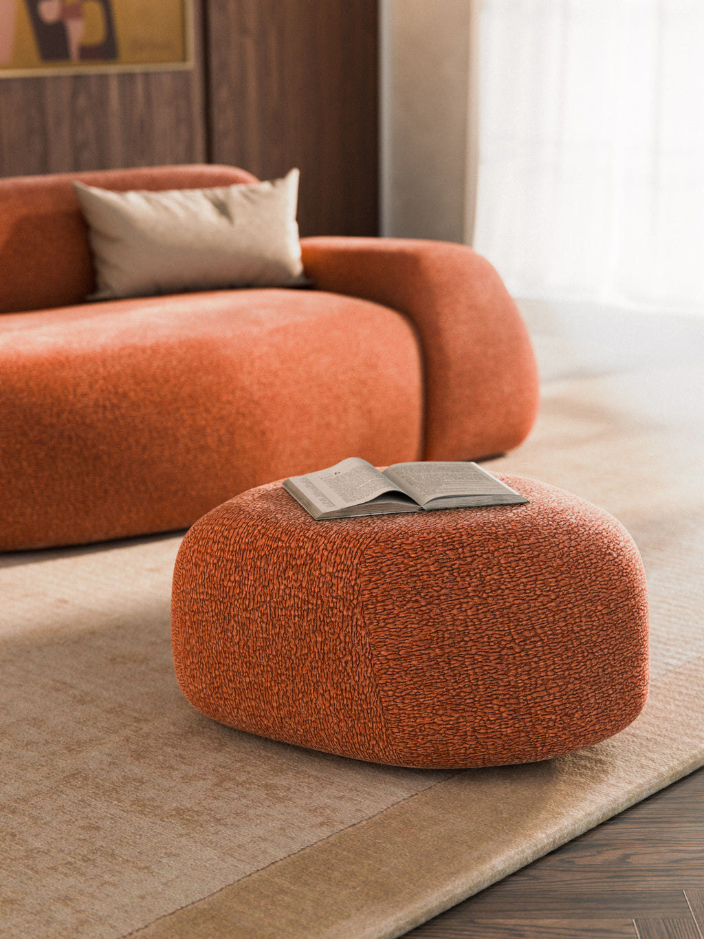 Wolke Oval Ottoman