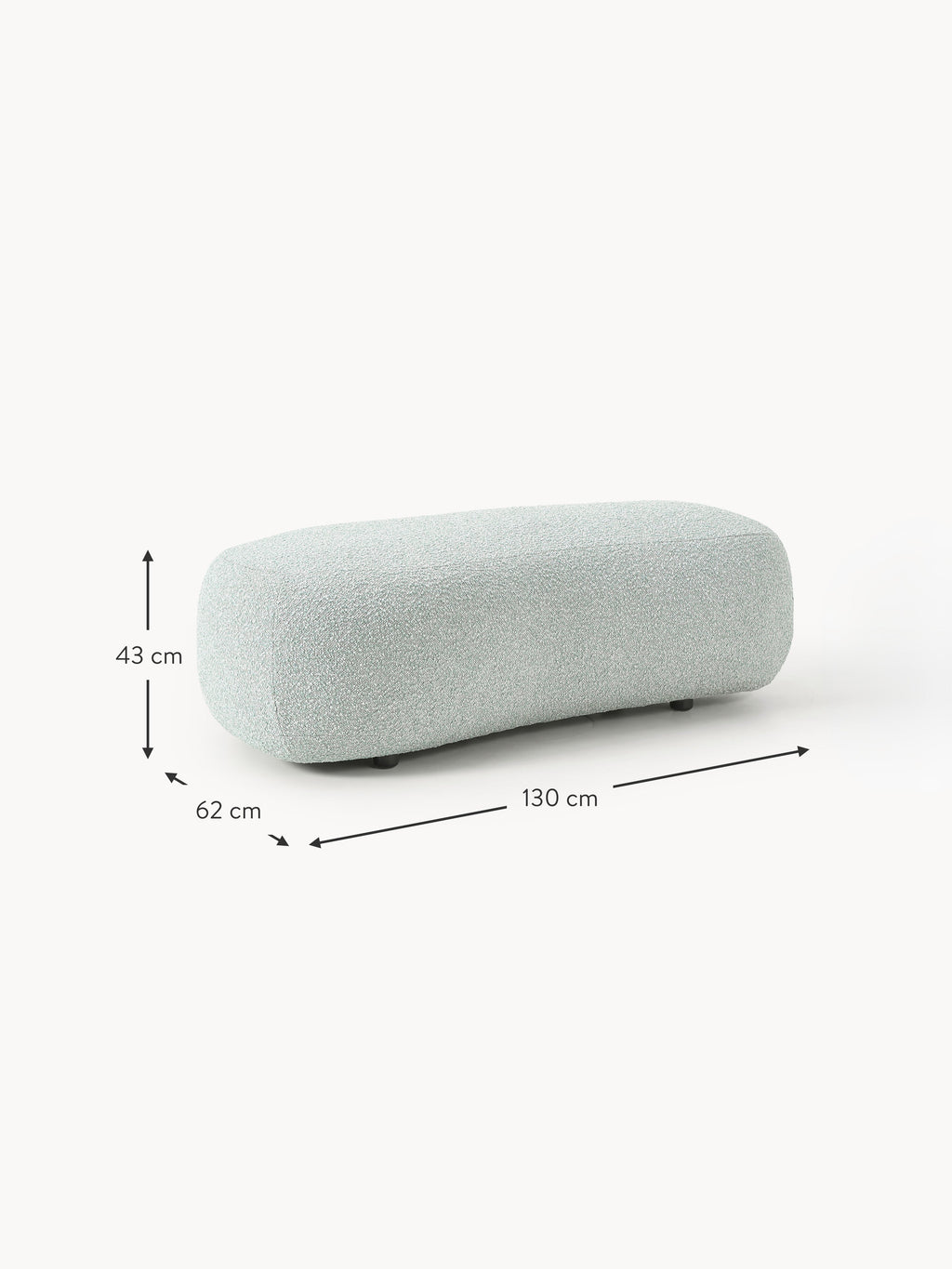 Alba Bouclé XL Ottoman