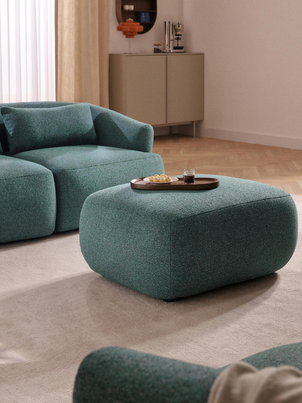 Sofia Bouclé Ottoman