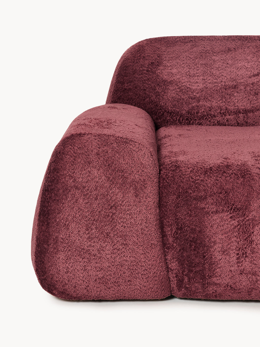 Wolke XL Modular Teddy Bouclé Corner Sofa with Chaise End