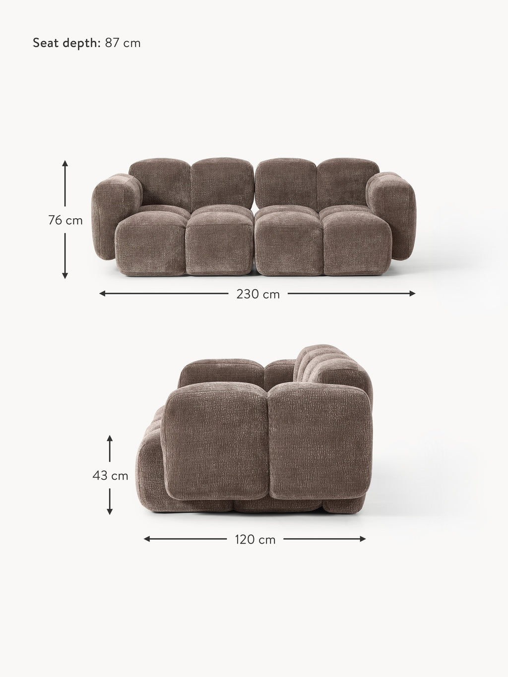 Tayla Modular Sofa (2-seater)