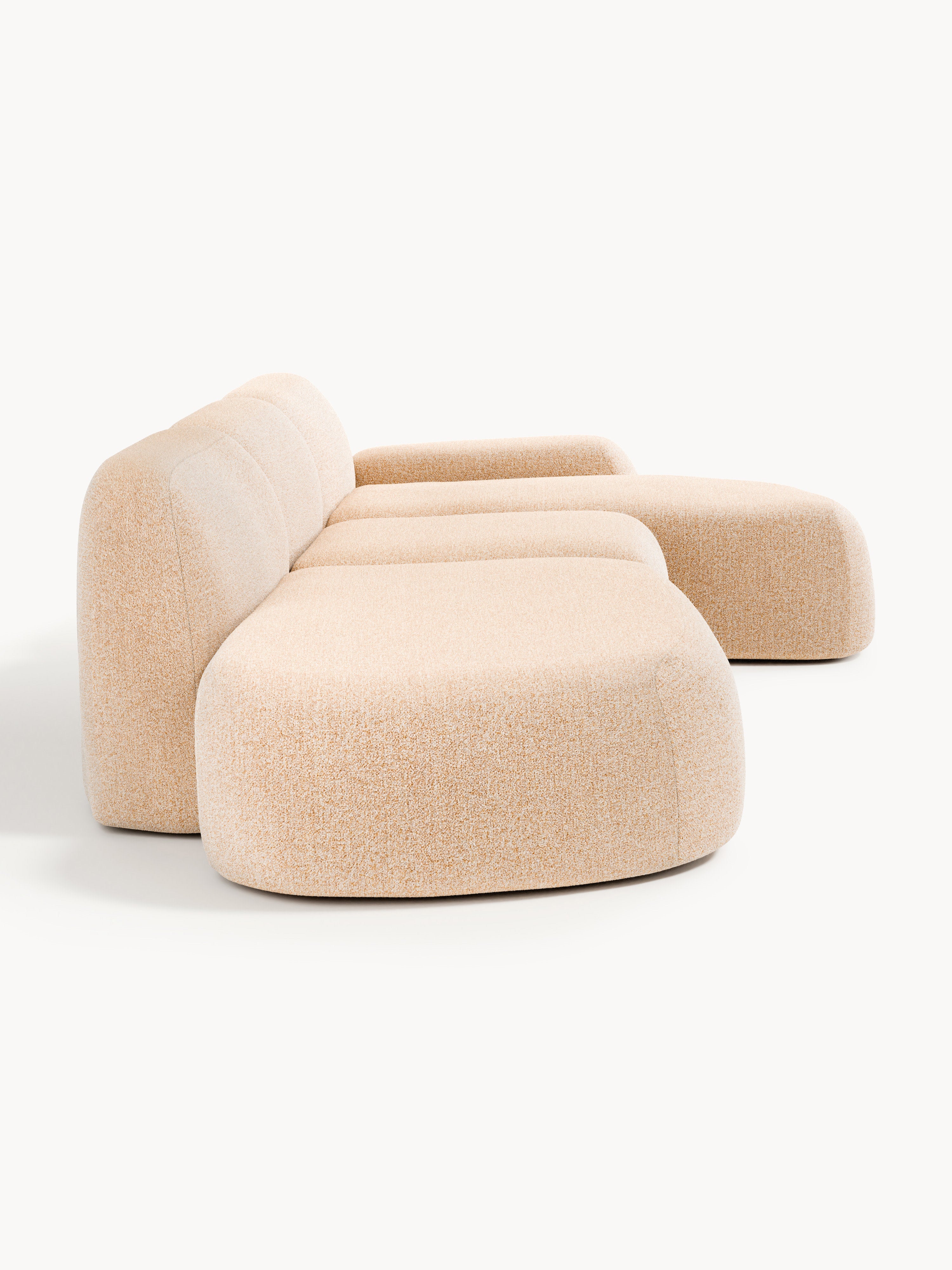 Wolke Modular Bouclé Corner Sofa (4-seater) with Chaise End