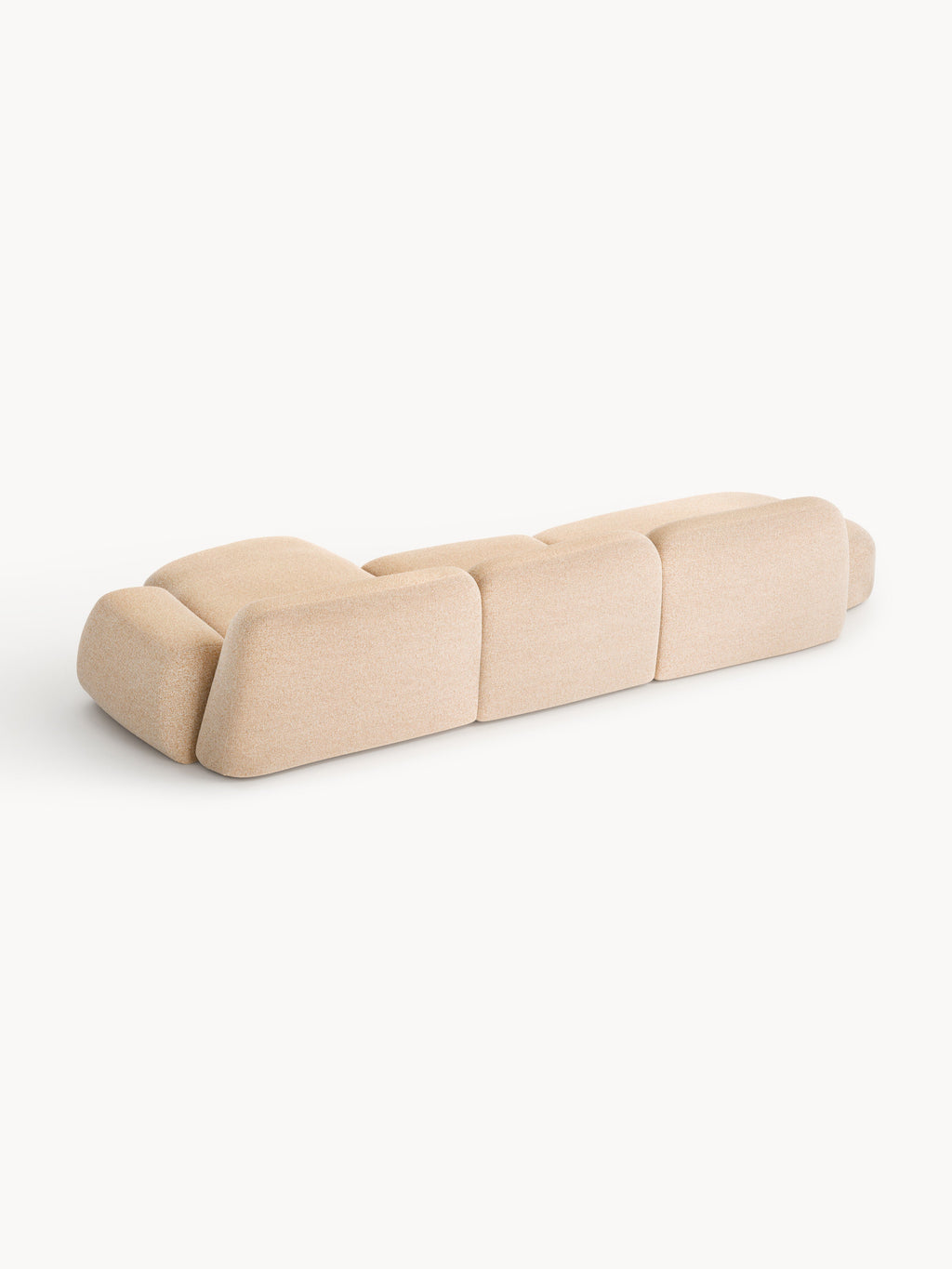 Wolke Modular Bouclé Corner Sofa (4-seater) with Chaise End