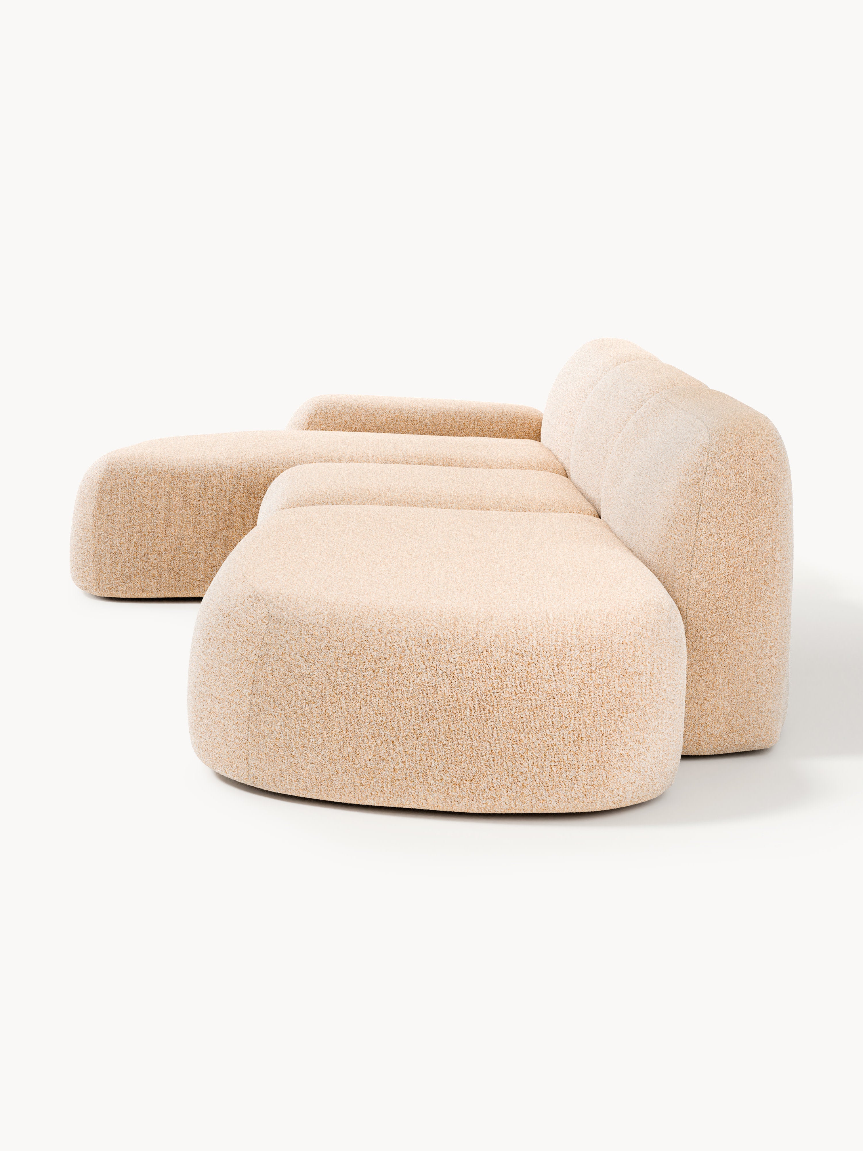 Wolke Modular Bouclé Corner Sofa (4-seater) with Chaise End