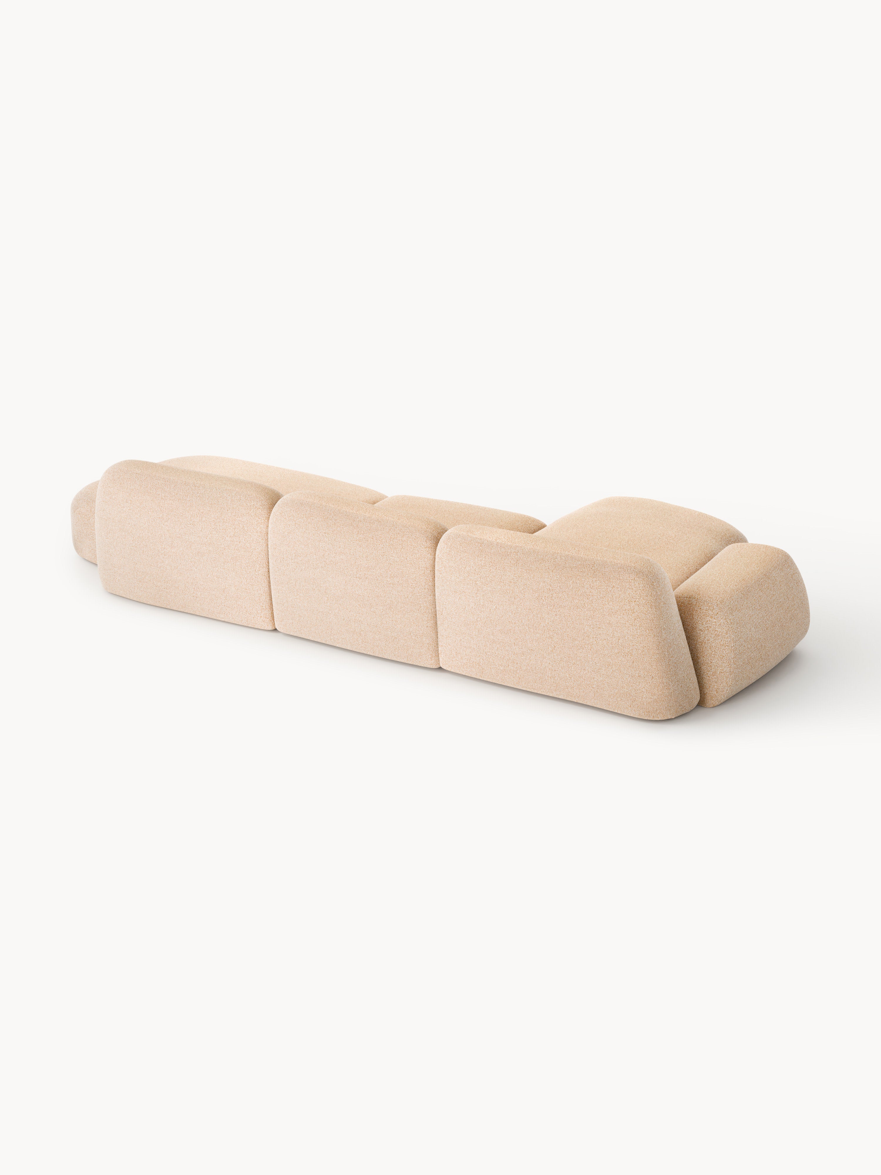 Wolke Modular Bouclé Corner Sofa (4-seater) with Chaise End