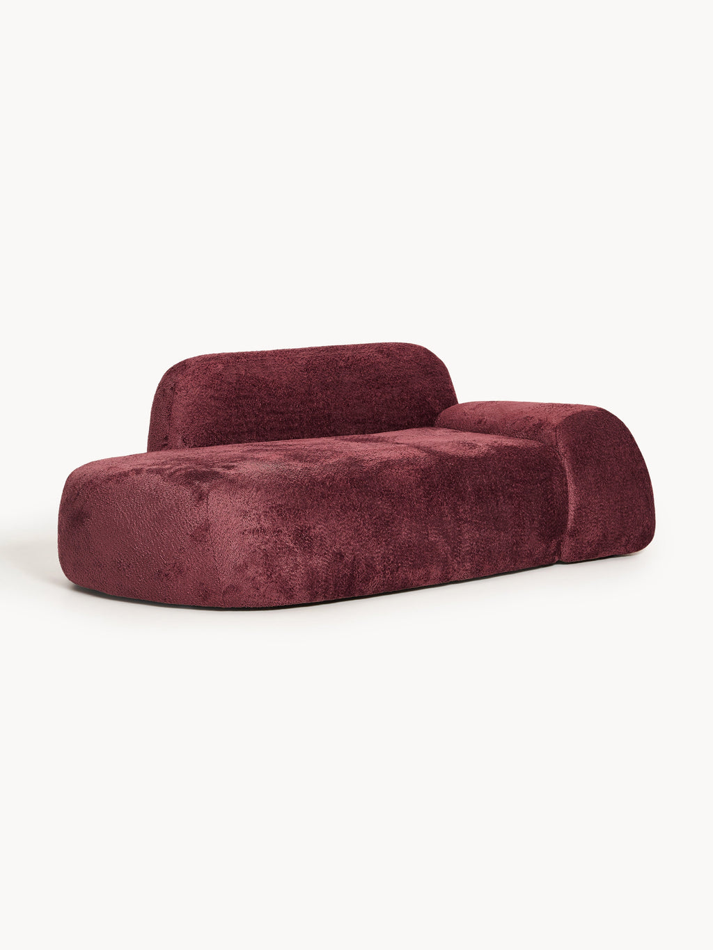 Wolke Teddy Bouclé Sofa (2-seater) with Chaise End