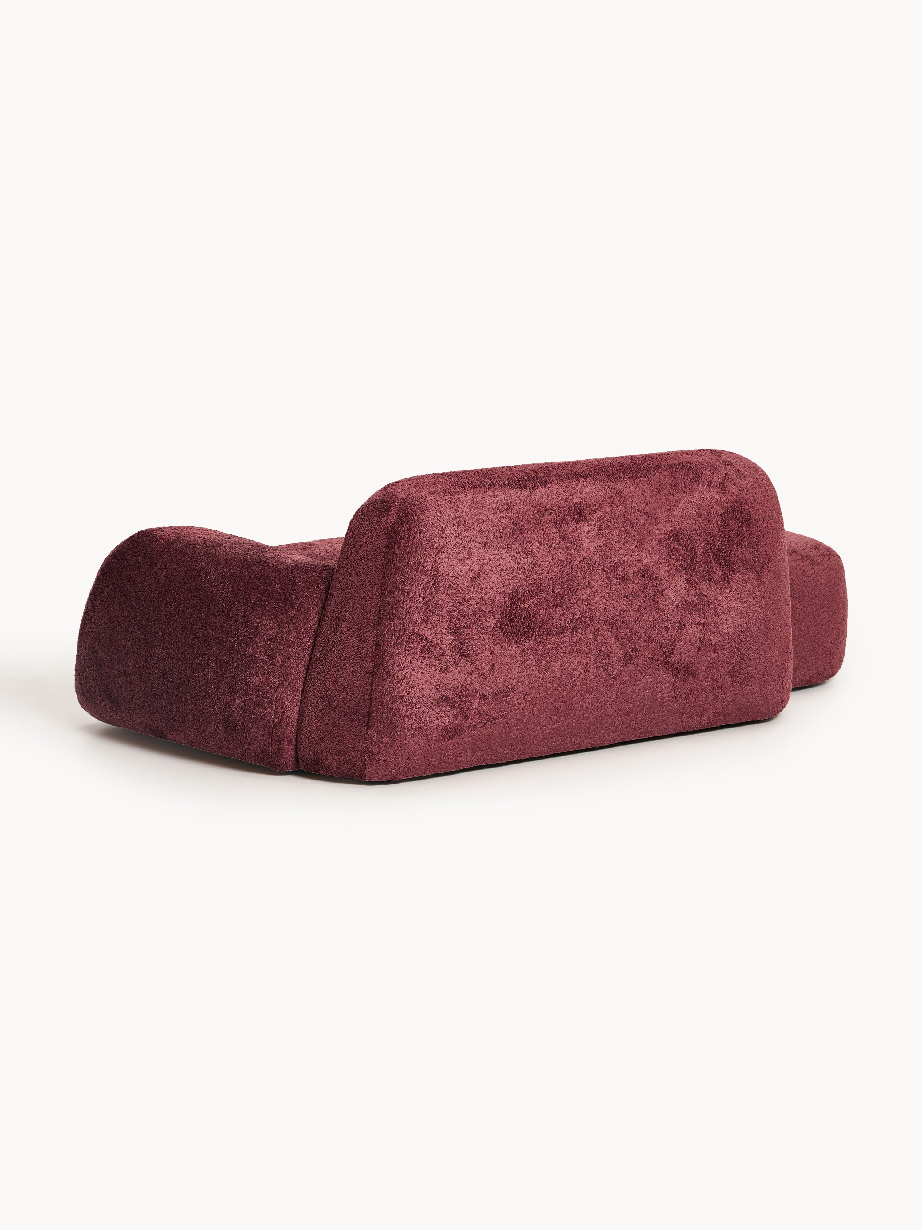 Wolke Teddy Bouclé Sofa (2-seater) with Chaise End