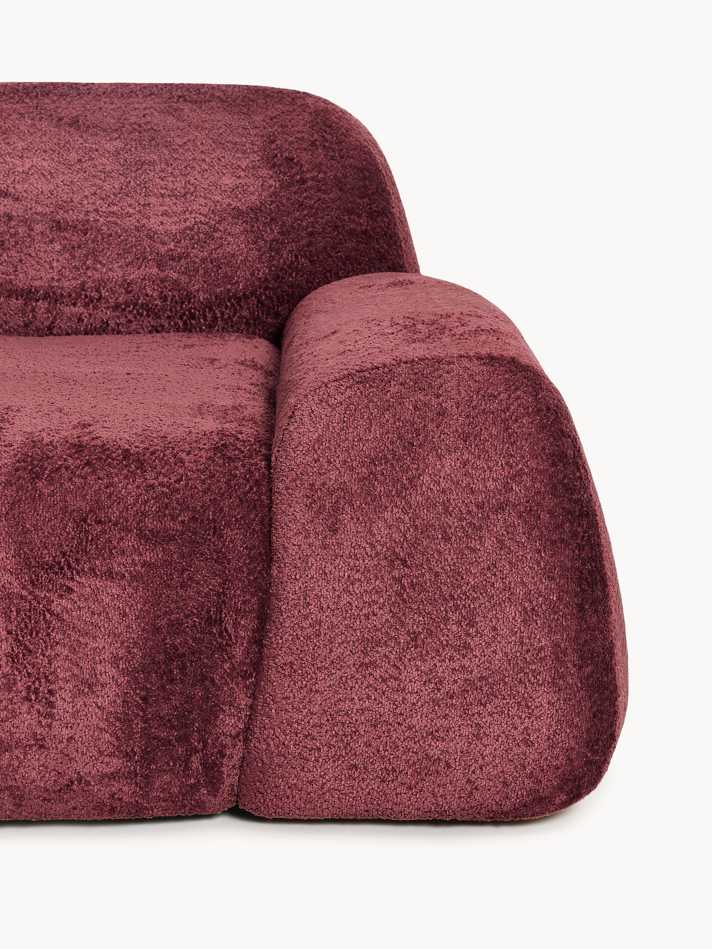 Wolke Teddy Bouclé Sofa (2-seater) with Chaise End