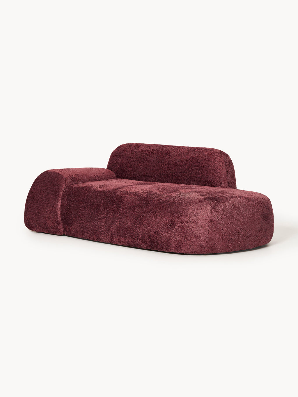 Wolke Teddy Bouclé Sofa (2-seater) with Chaise End