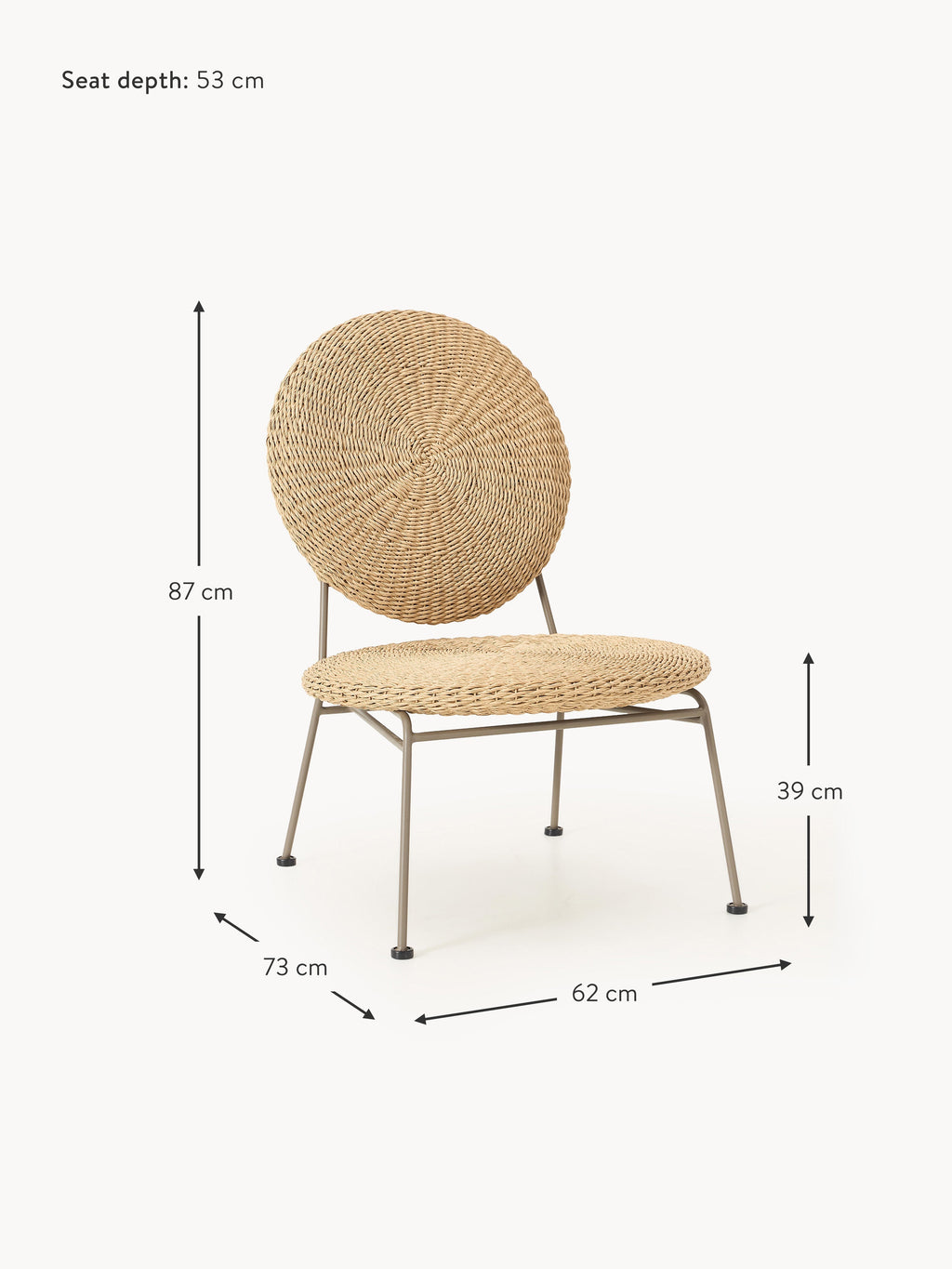 Spence Polyrattan Garden Lounge Chair
