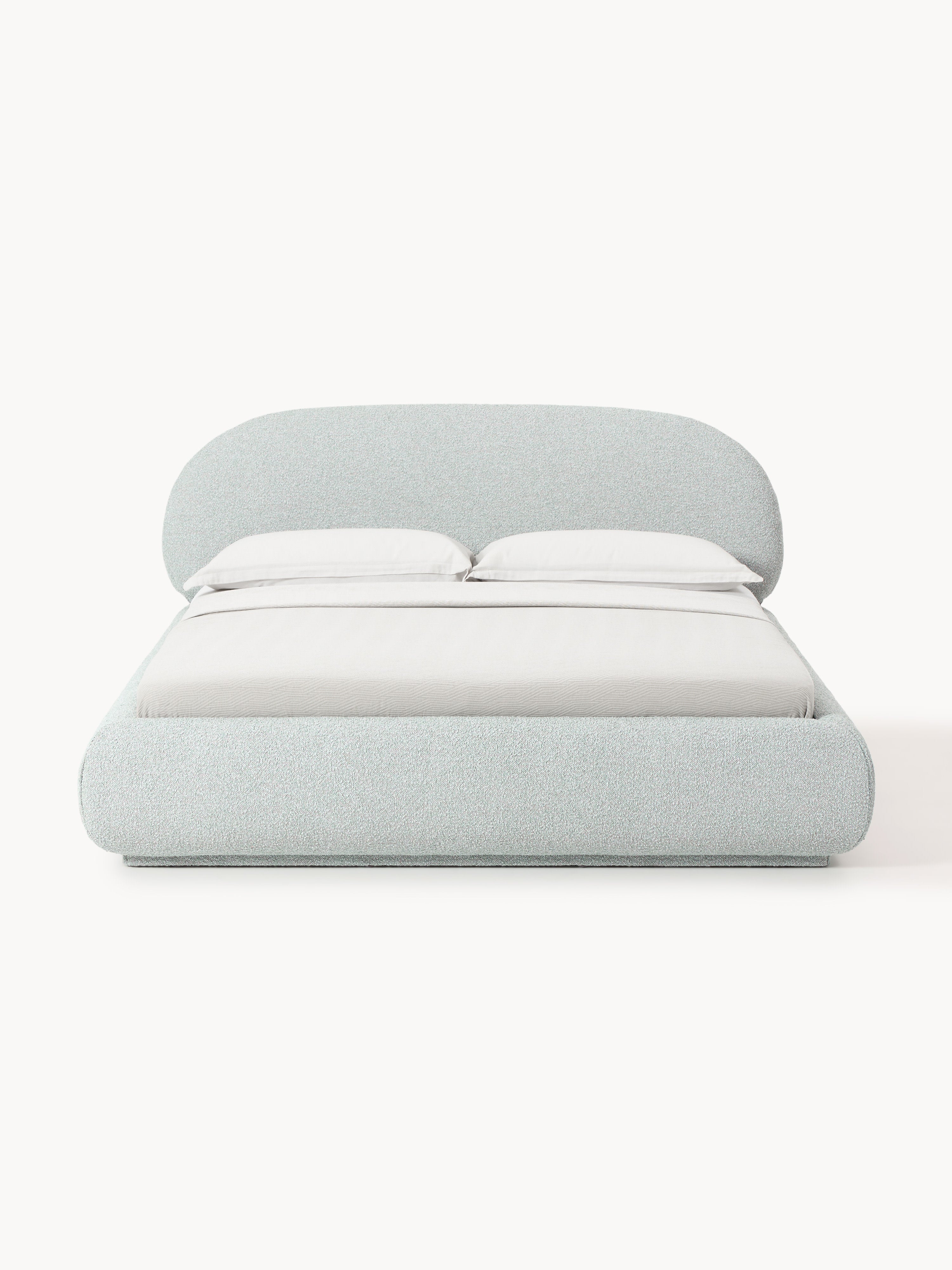 Alba Upholstered Bouclé Bed with Storage