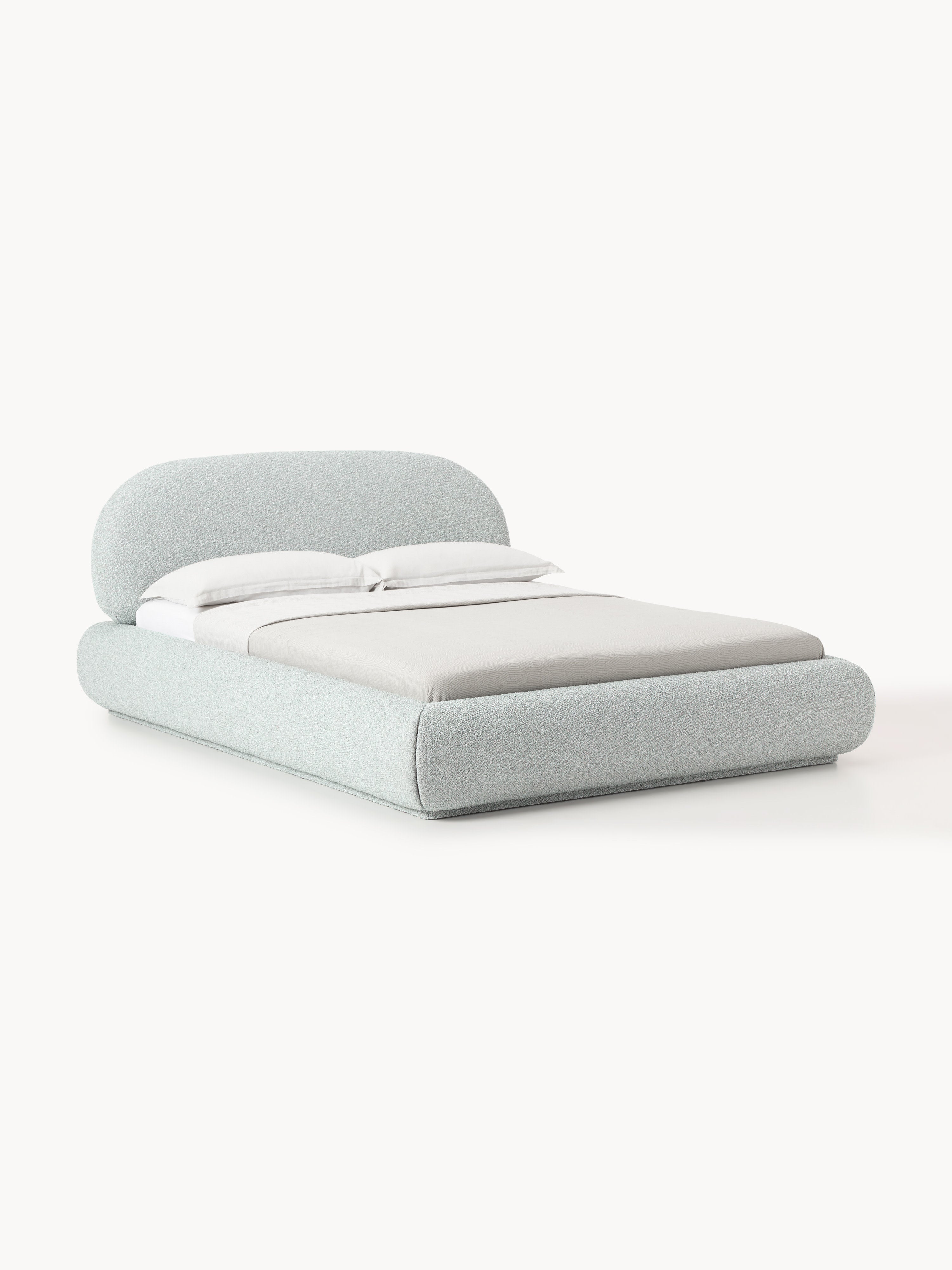 Gallery image 1 - Upholstered Bouclé Bed Alba with Storage