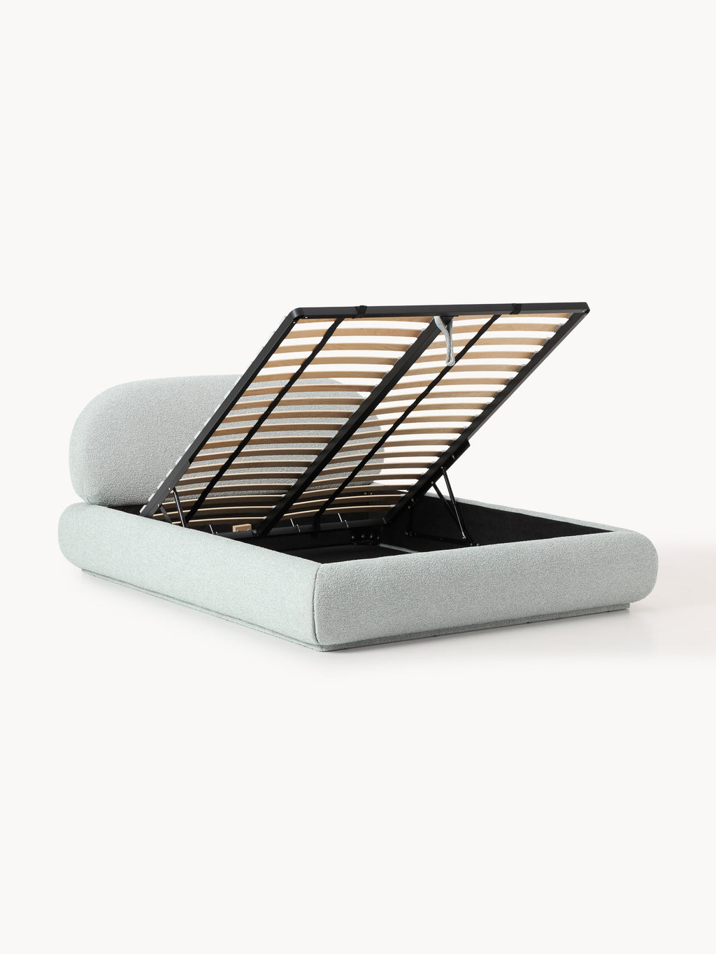 Alba Upholstered Bouclé Bed with Storage