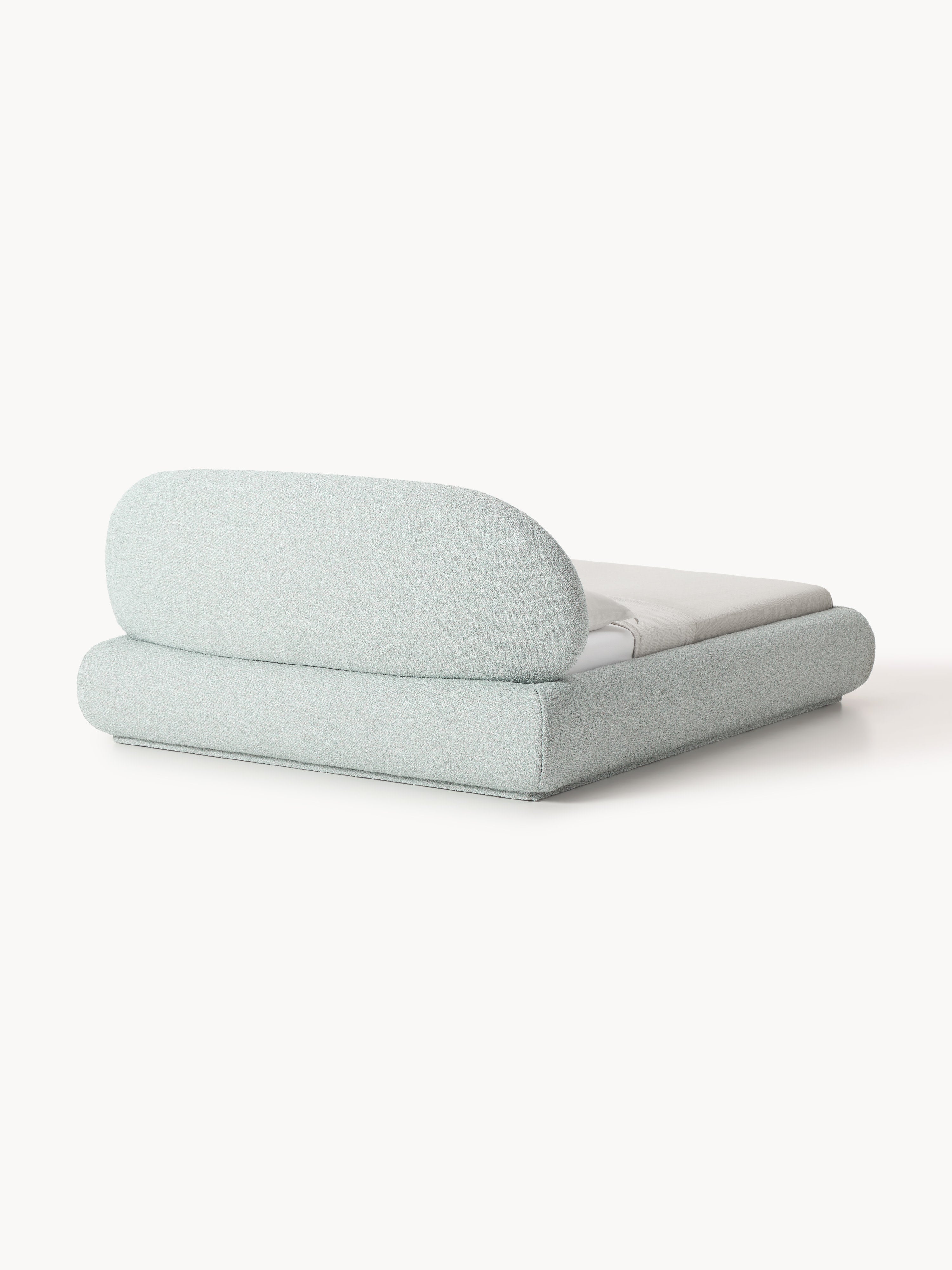 Alba Upholstered Bouclé Bed with Storage