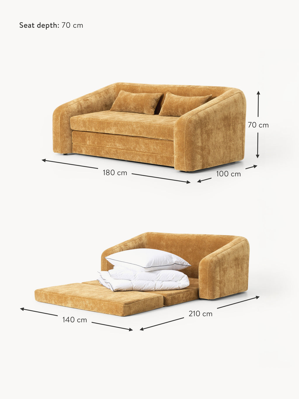 Eliot Sofa Bed (2-seater)