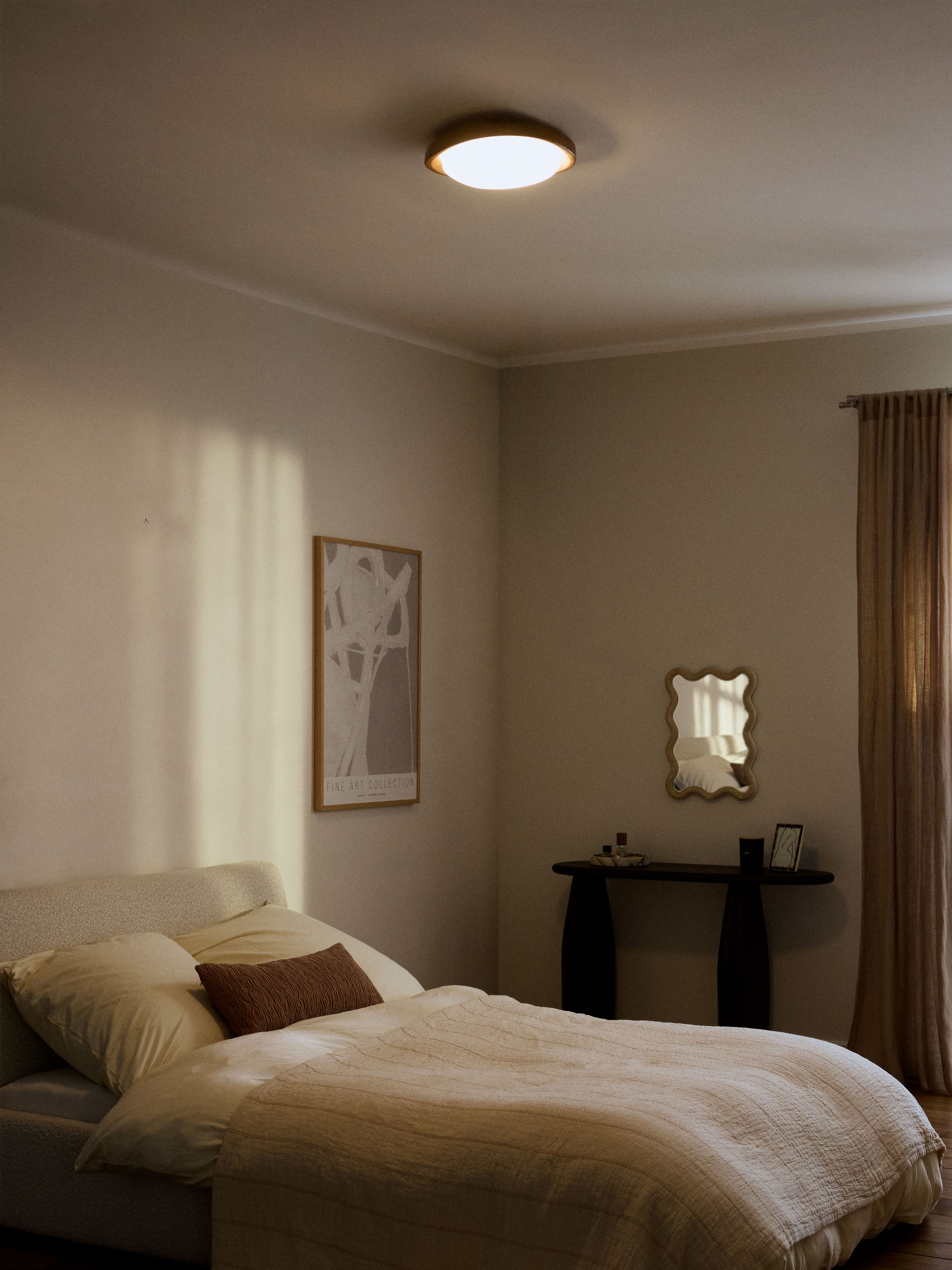 Matthew Ceiling Lamp with Ash Wood Frame