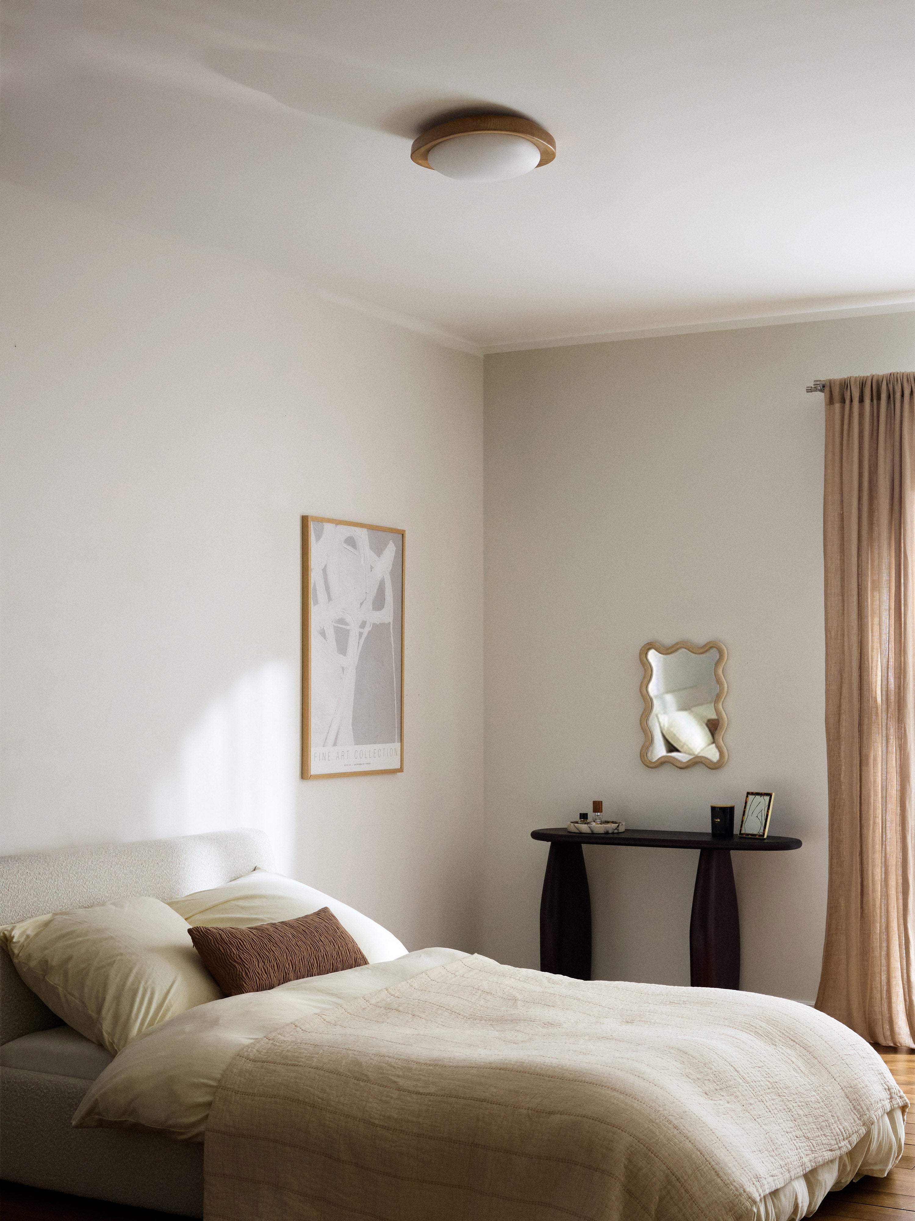 Matthew Ceiling Lamp with Ash Wood Frame