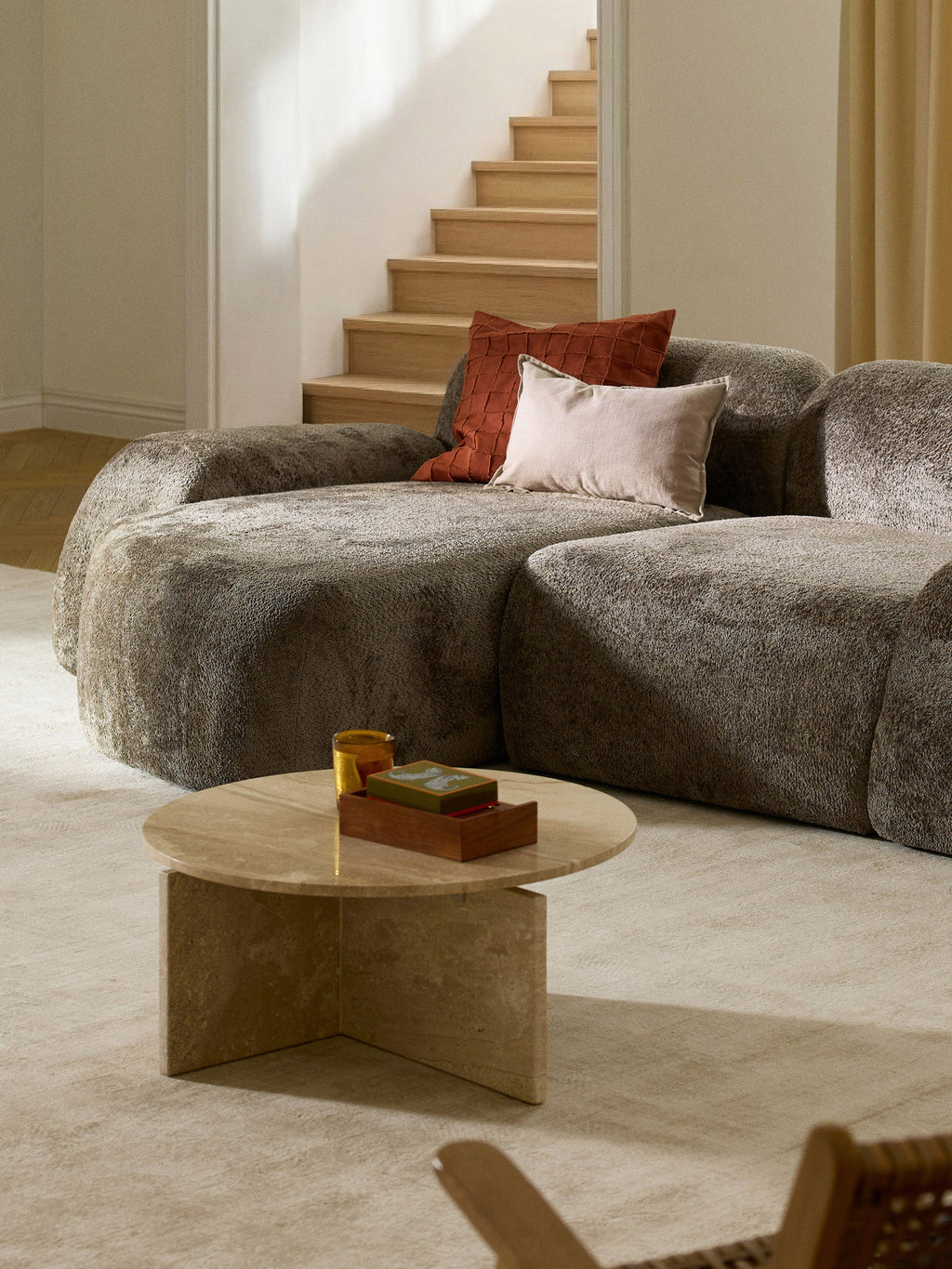 Wolke Teddy Bouclé Chaise Corner Module