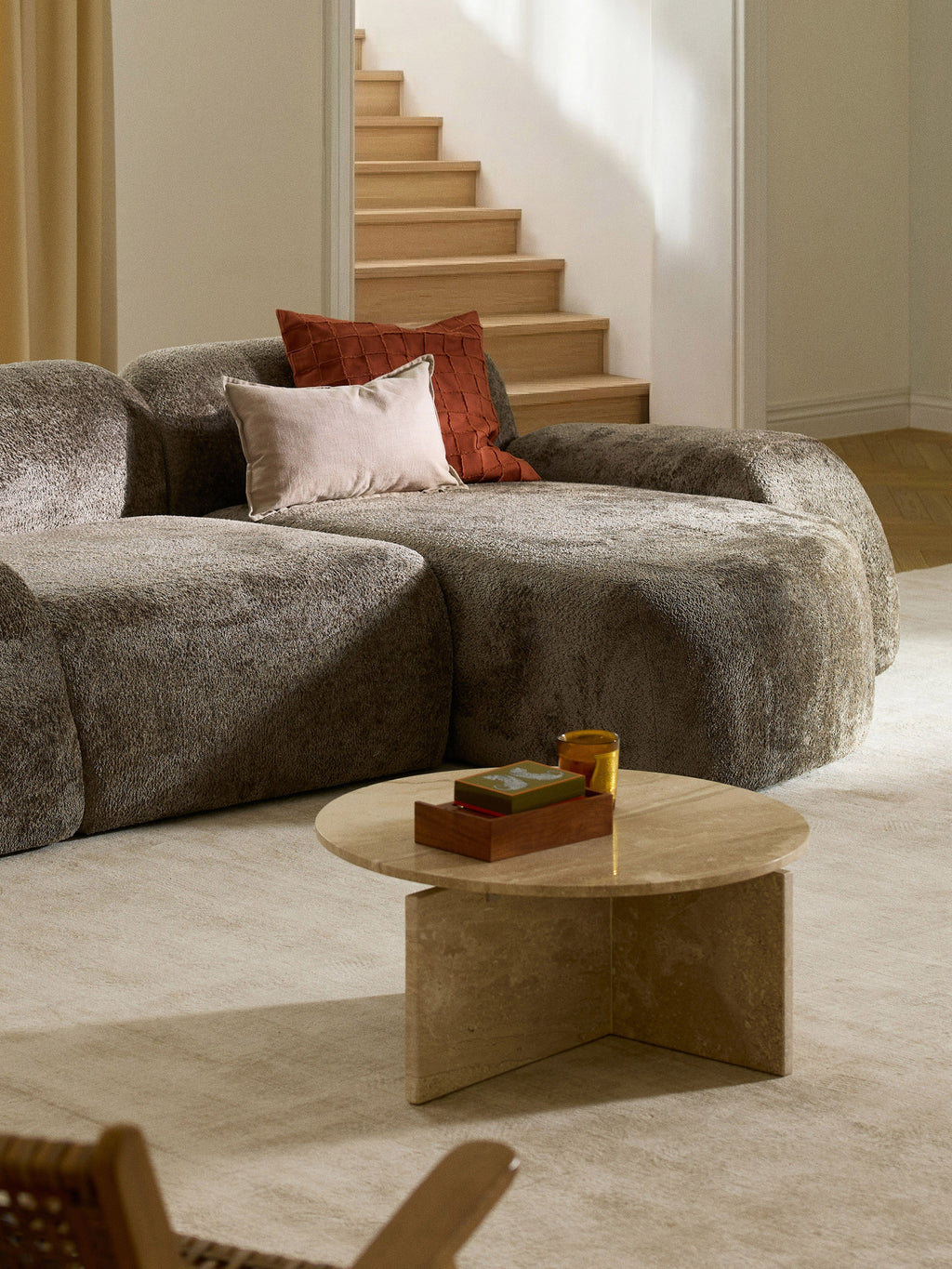Wolke Teddy Bouclé Chaise Corner Module