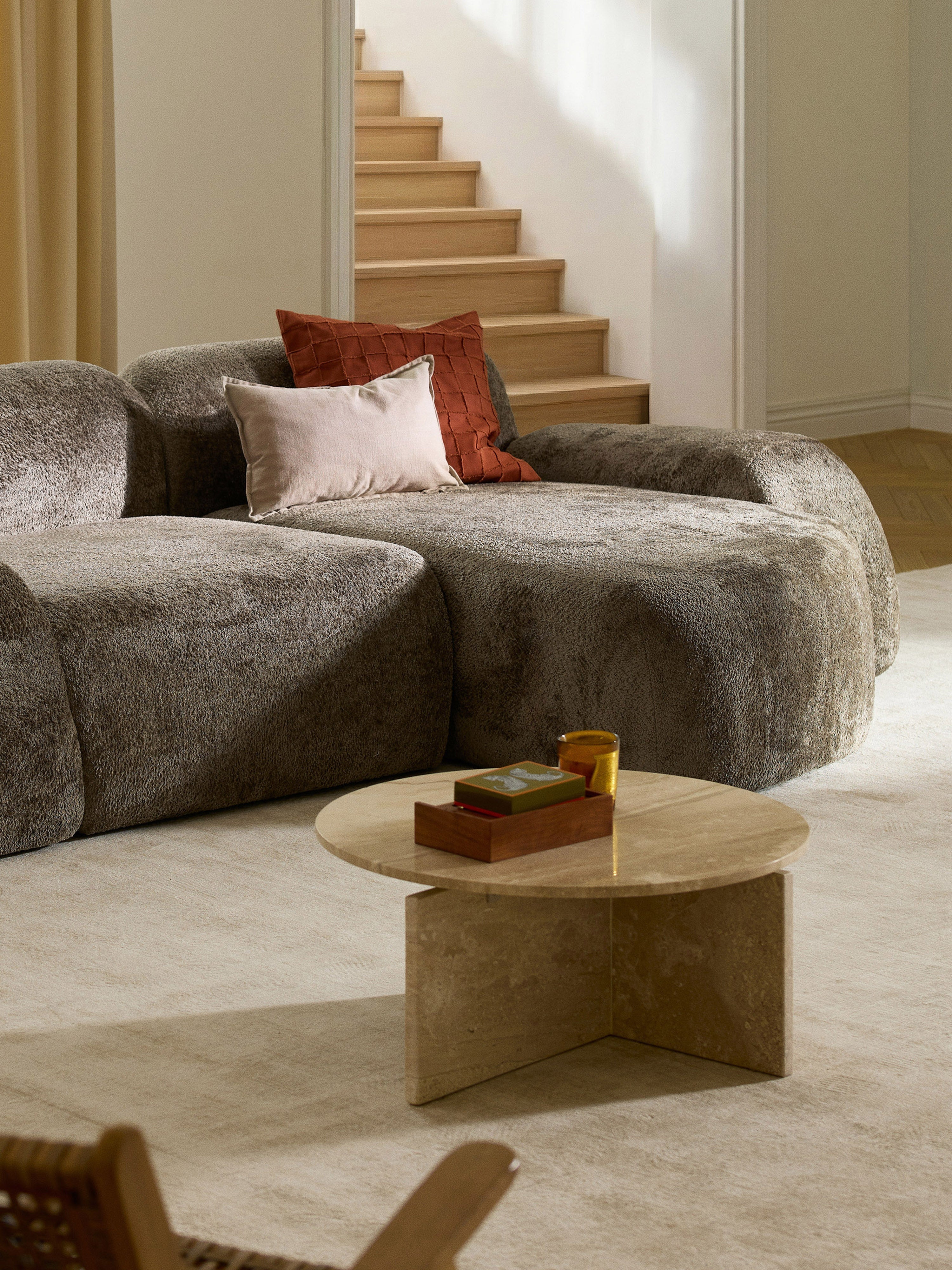 Wolke Teddy Bouclé Chaise Corner Module