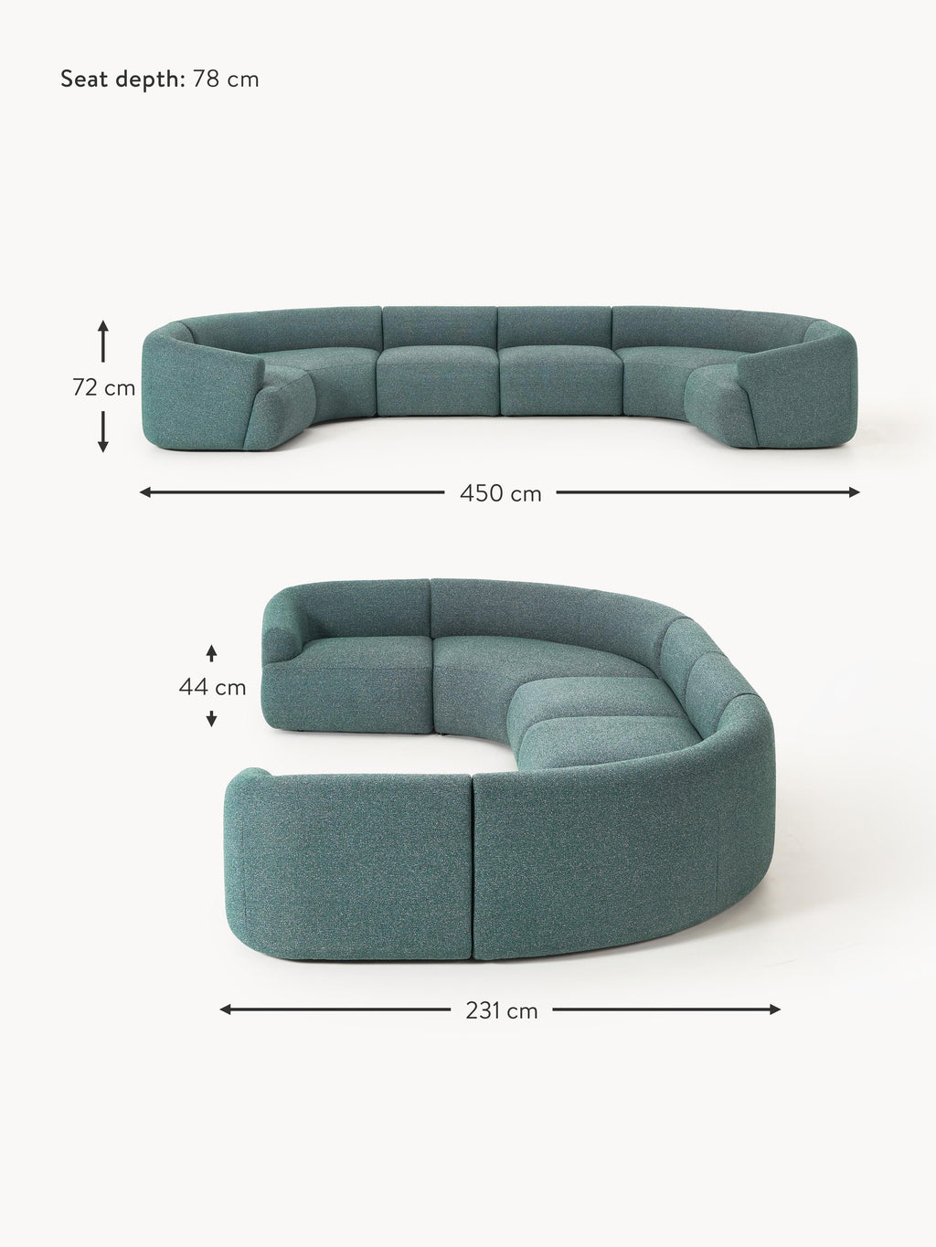 Sofia XL Modular Bouclé Sofa