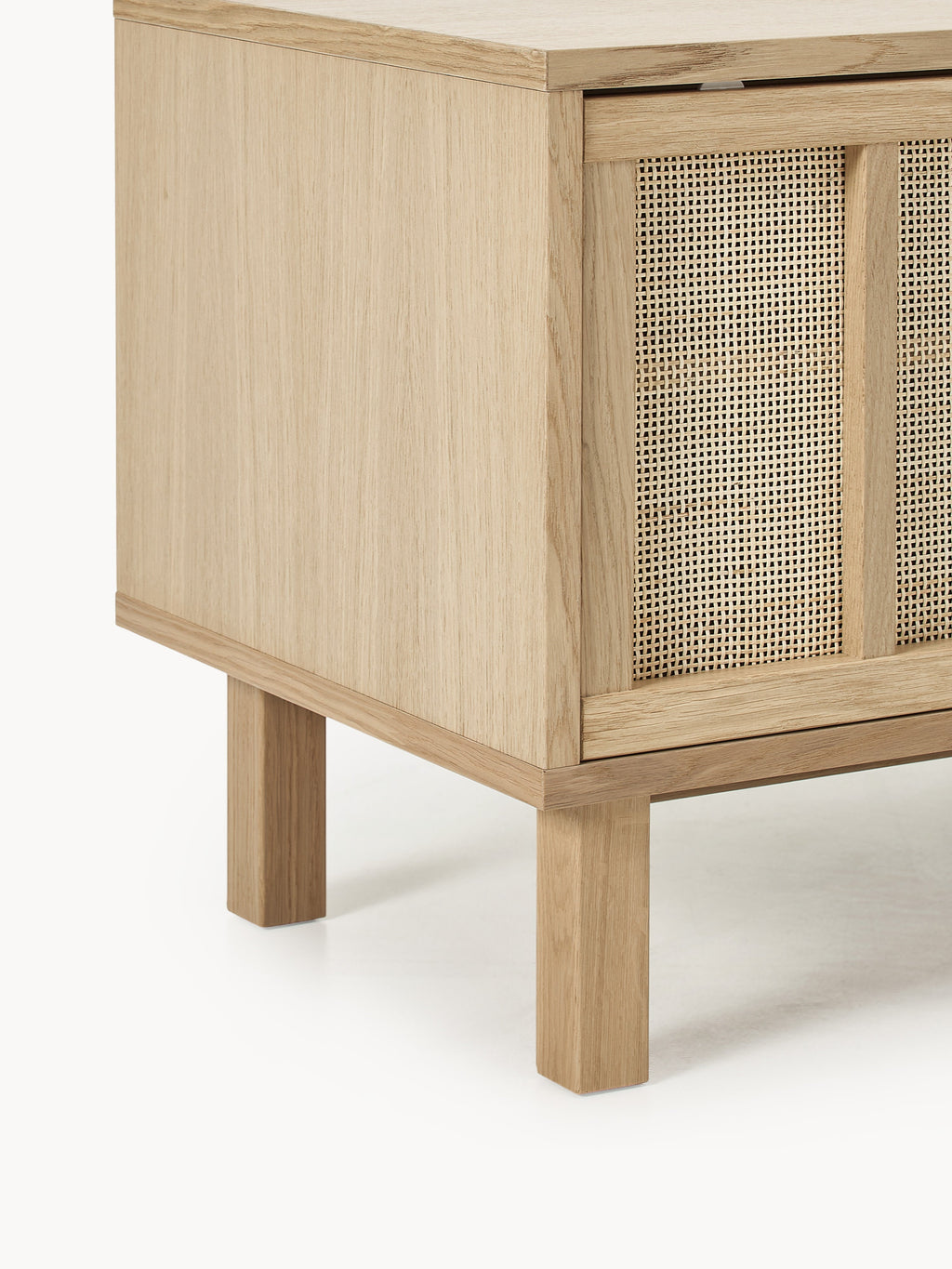 Echo TV Stand with Rattan Fronts