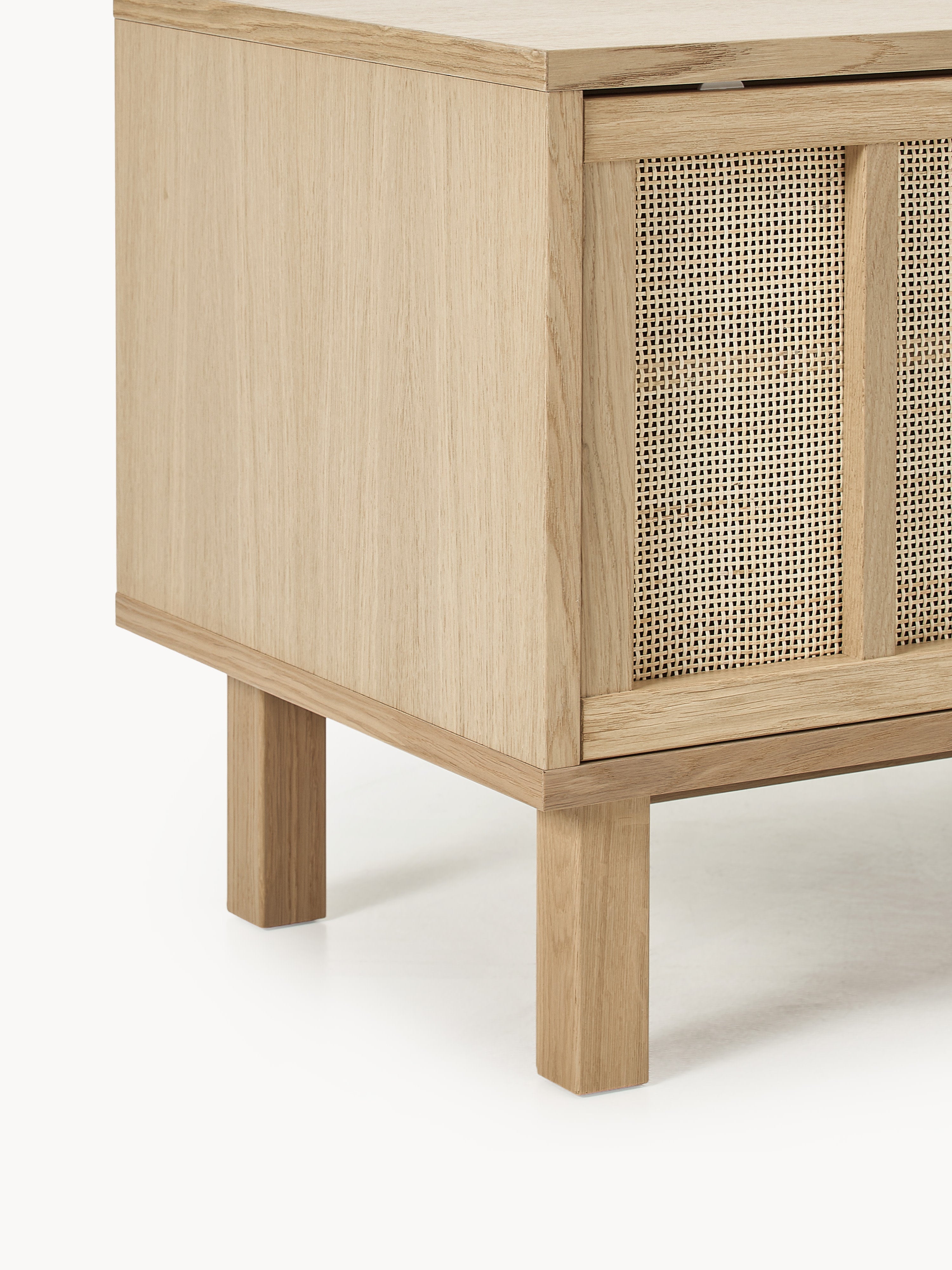 Echo TV Stand with Rattan Fronts