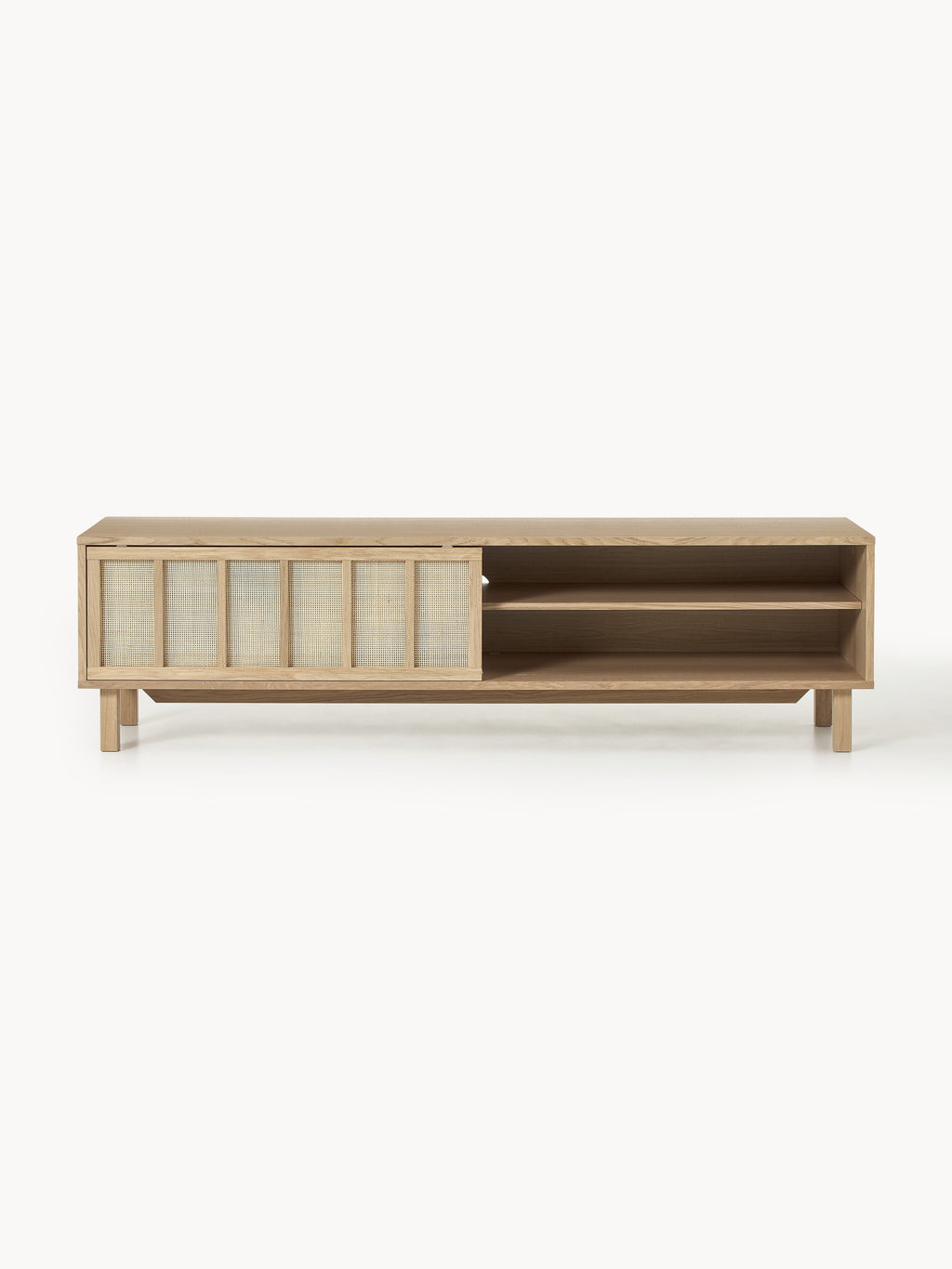 Echo TV Stand with Rattan Fronts