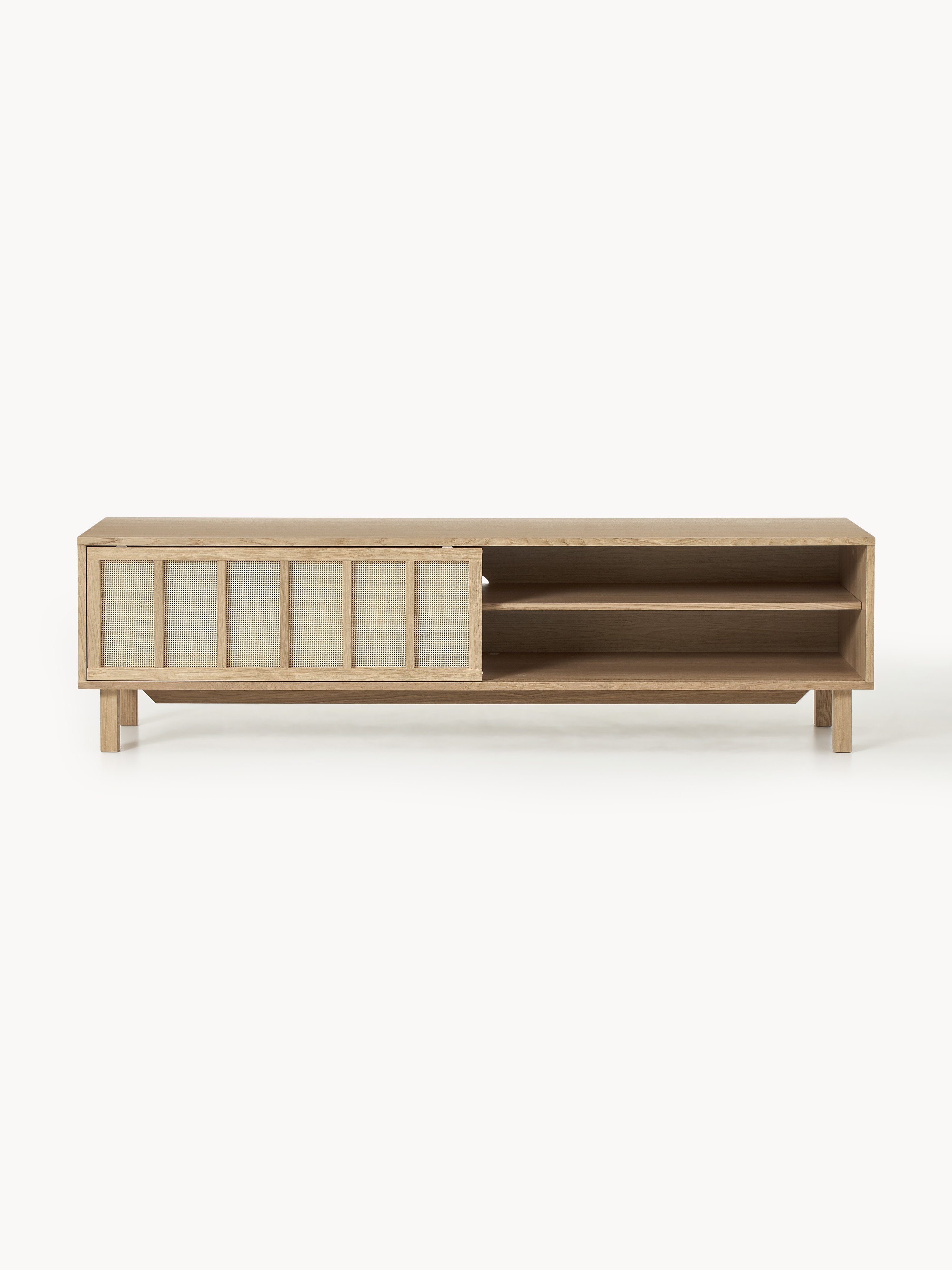 Echo TV Stand with Rattan Fronts