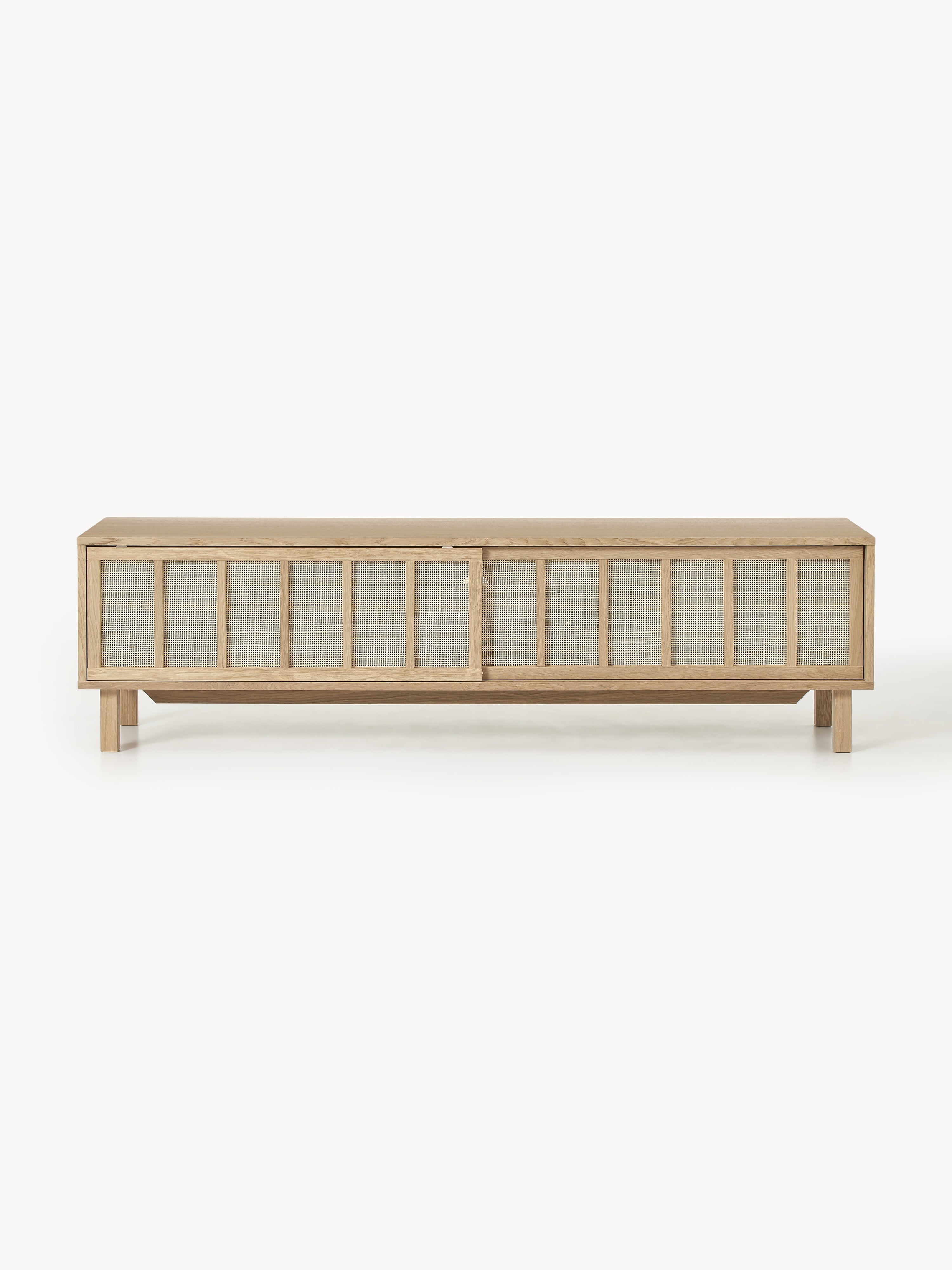 Echo TV Stand with Rattan Fronts