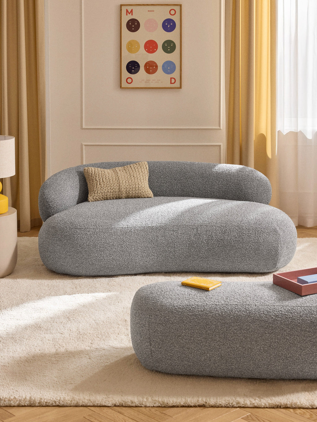 Alba Bouclé Sofa (2-seater)