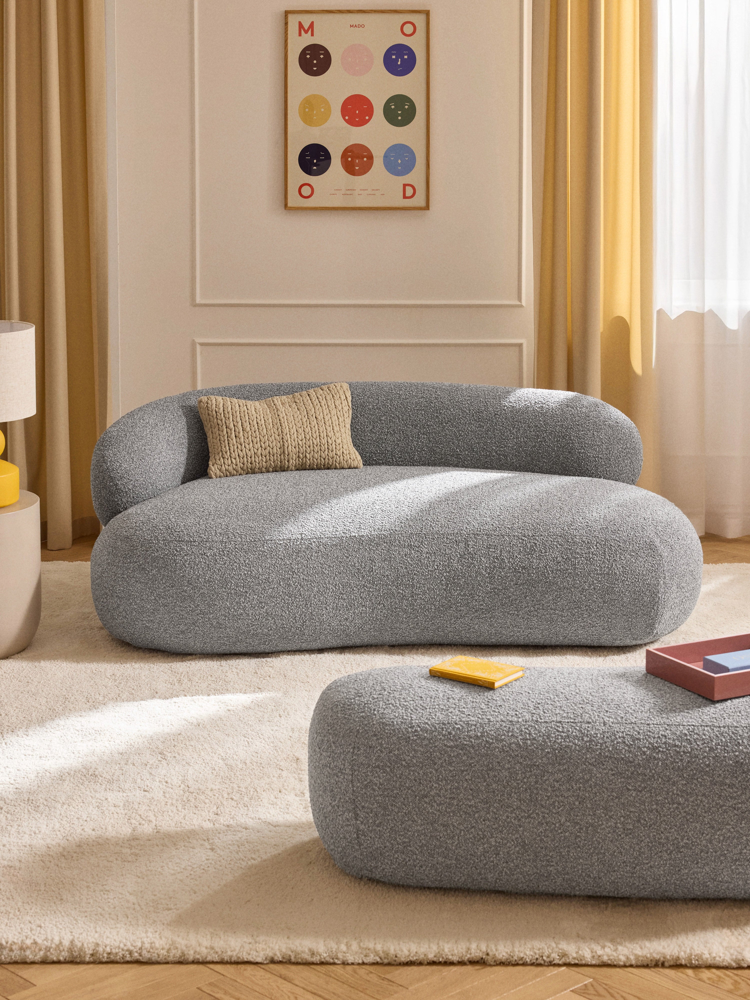 Alba Bouclé Sofa (2-seater)