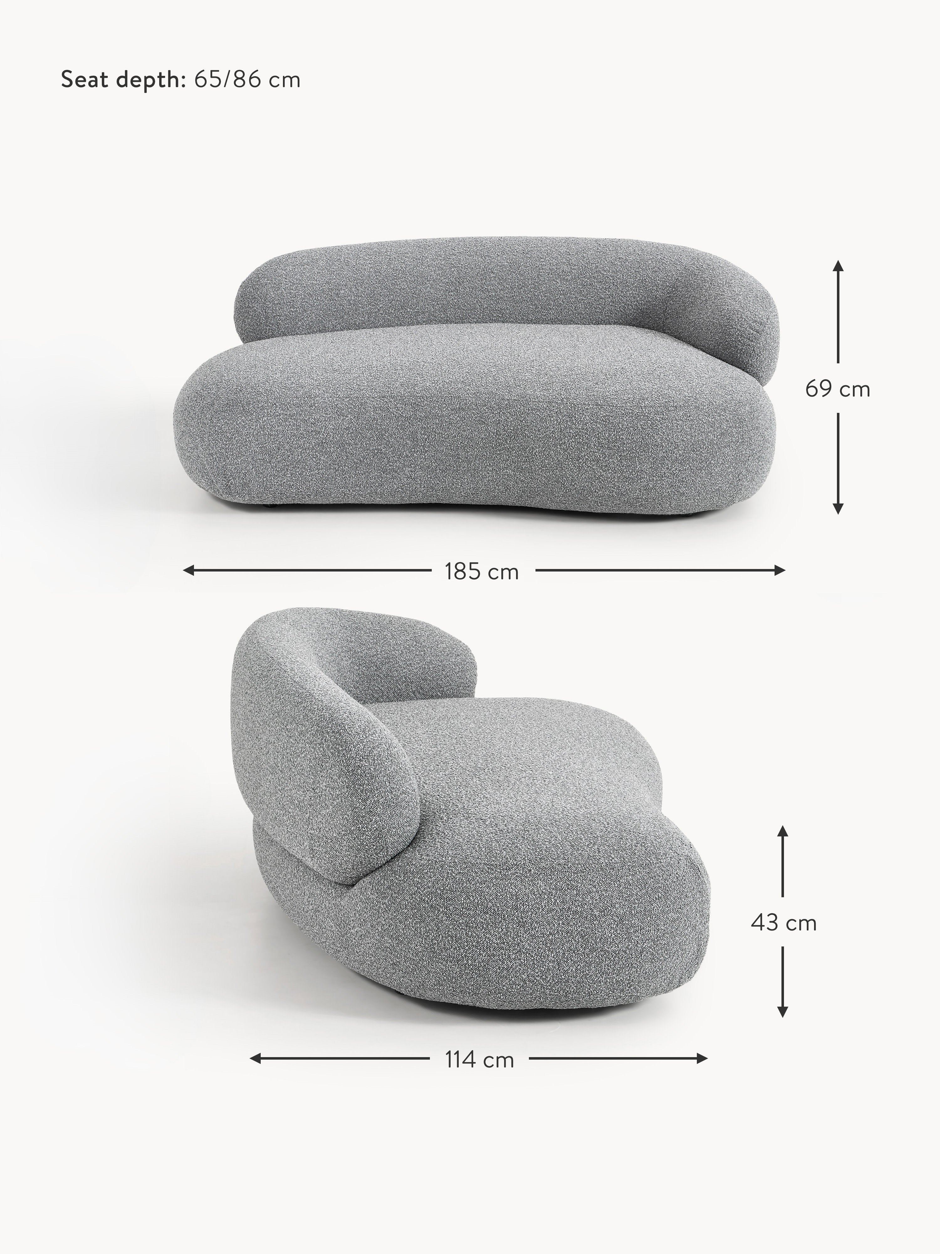 Alba Bouclé Sofa (2-seater)