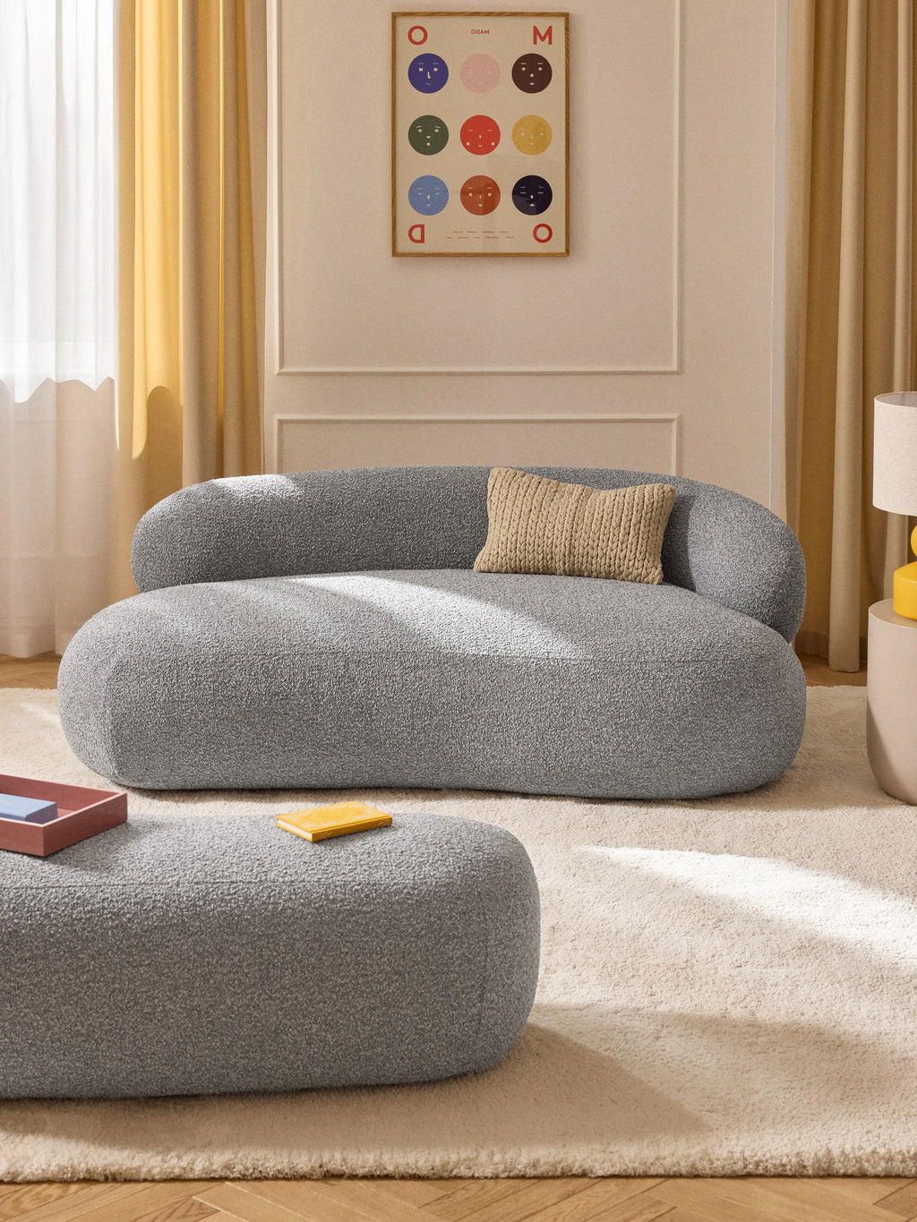 Alba Bouclé Sofa (2-seater)