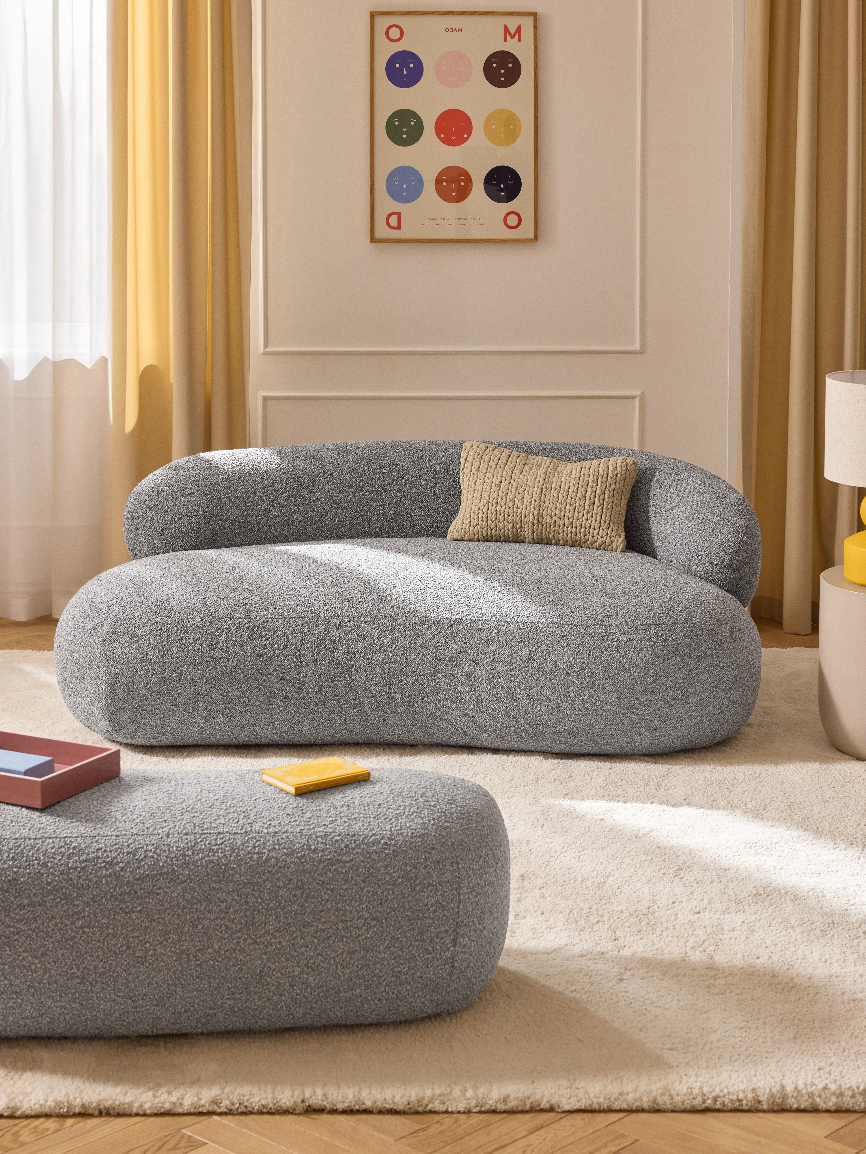 Alba Bouclé Sofa (2-seater)