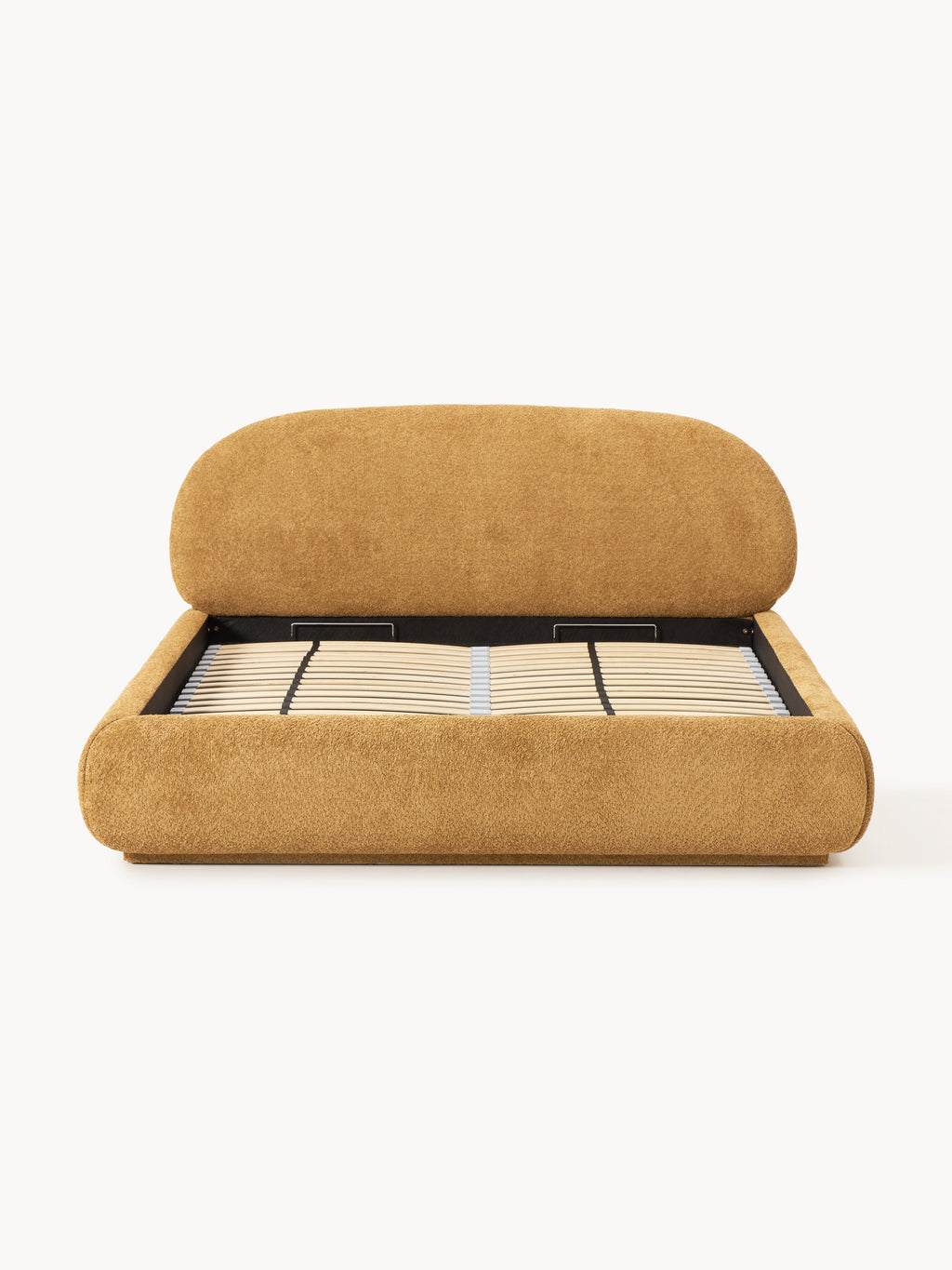Alba Upholstered Teddy Bouclé Bed with Storage