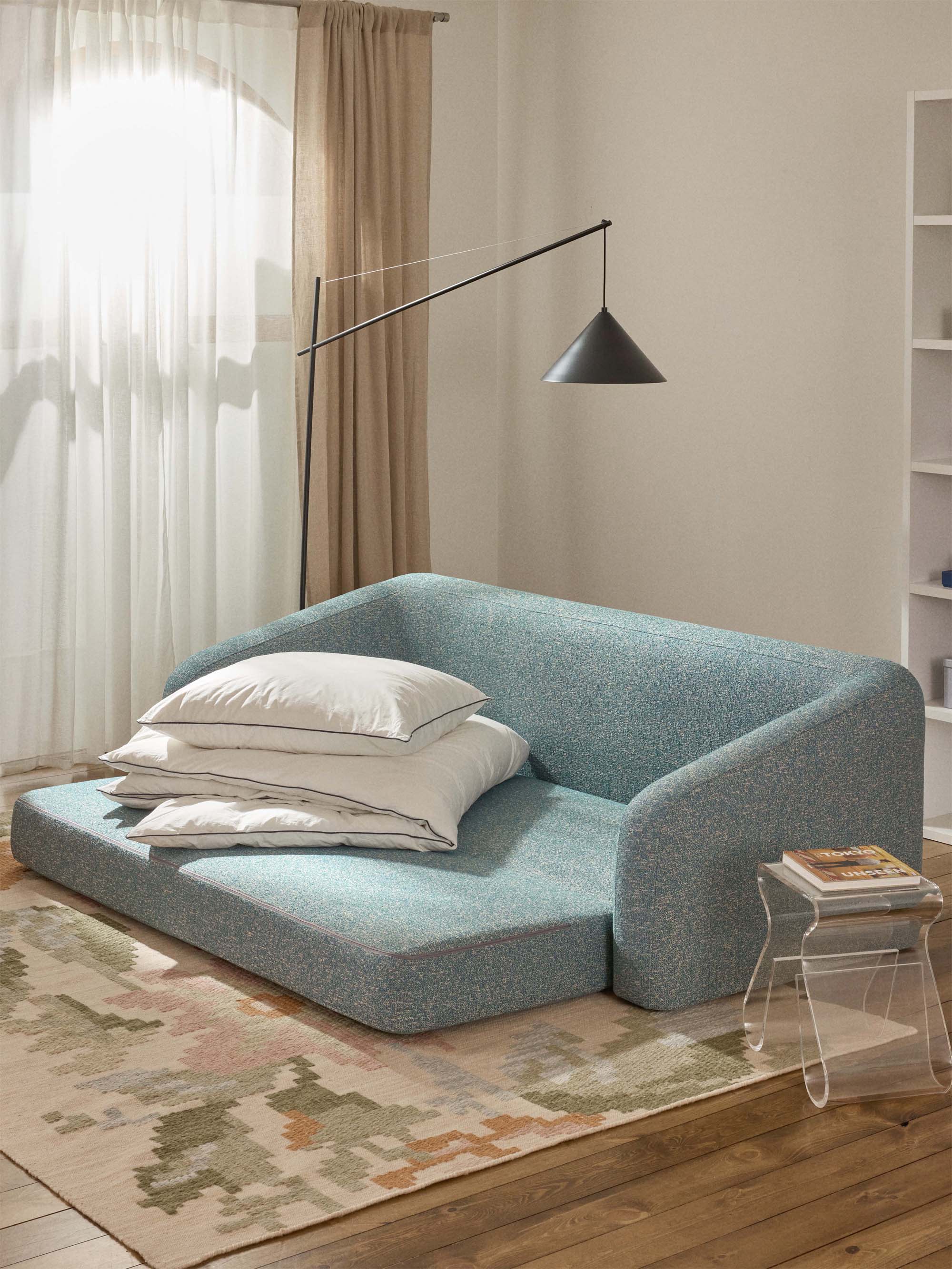 Eliot Bouclé Sofa Bed (3-seater)