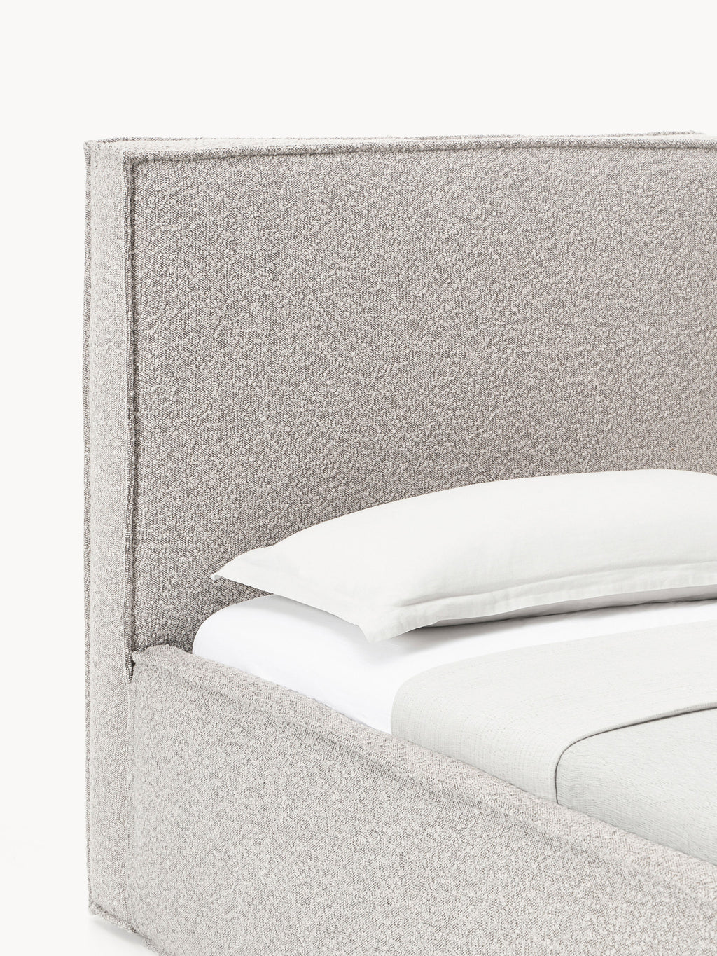 Dream Upholstered Bouclé Bed with Storage