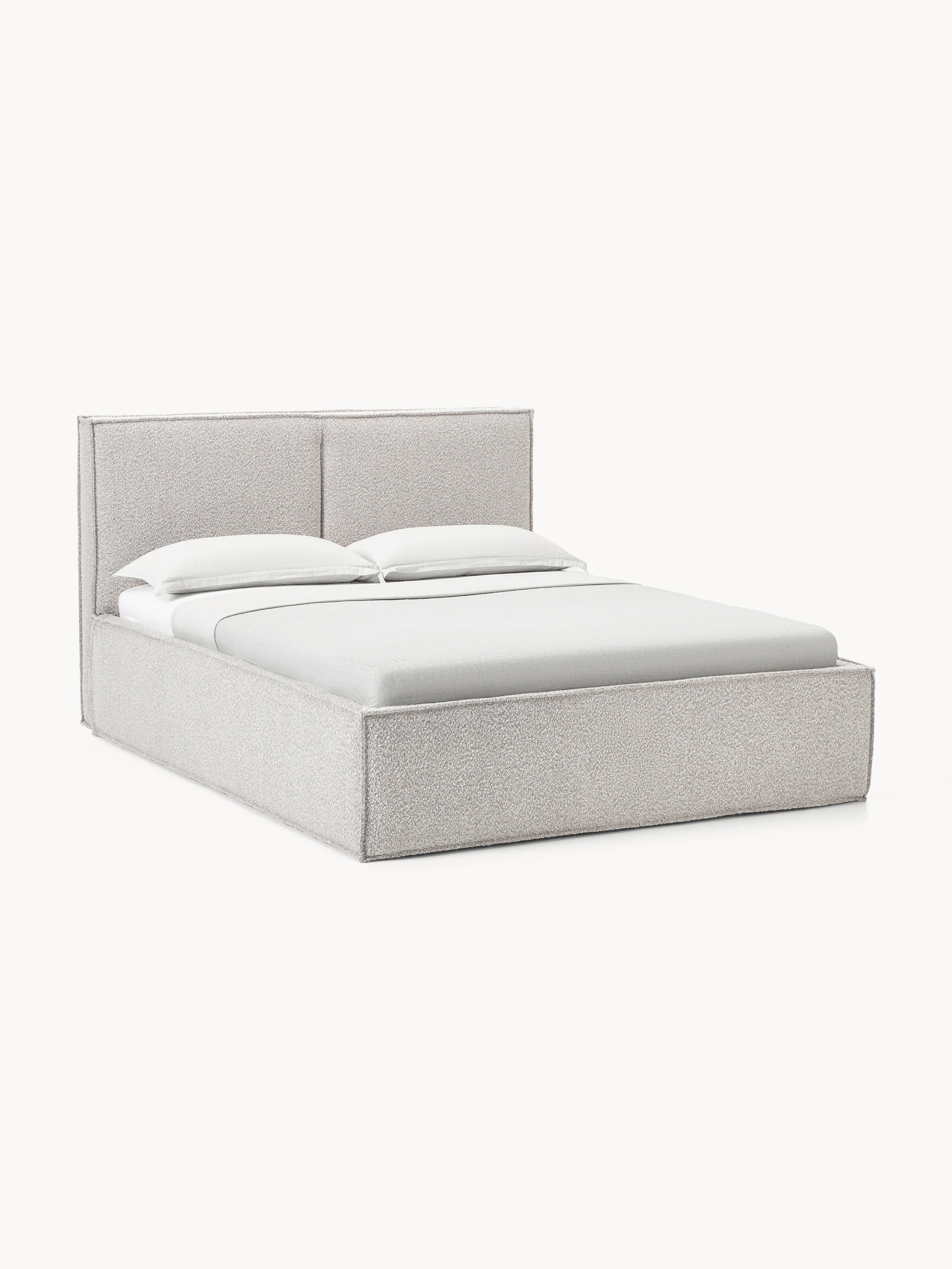 Dream Upholstered Bouclé Bed with Storage