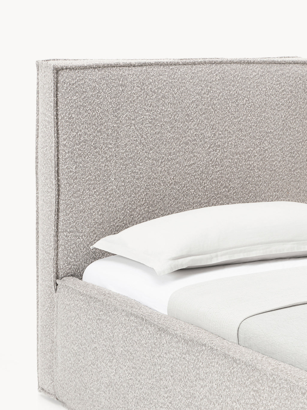 Dream Upholstered Bouclé Bed with Storage