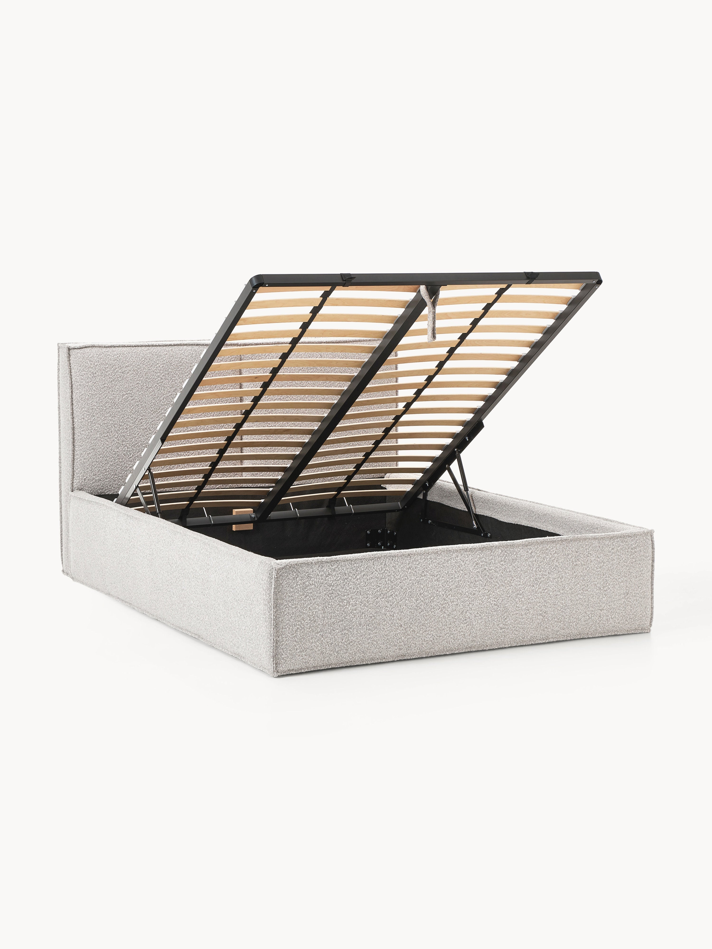 Dream Upholstered Bouclé Bed with Storage