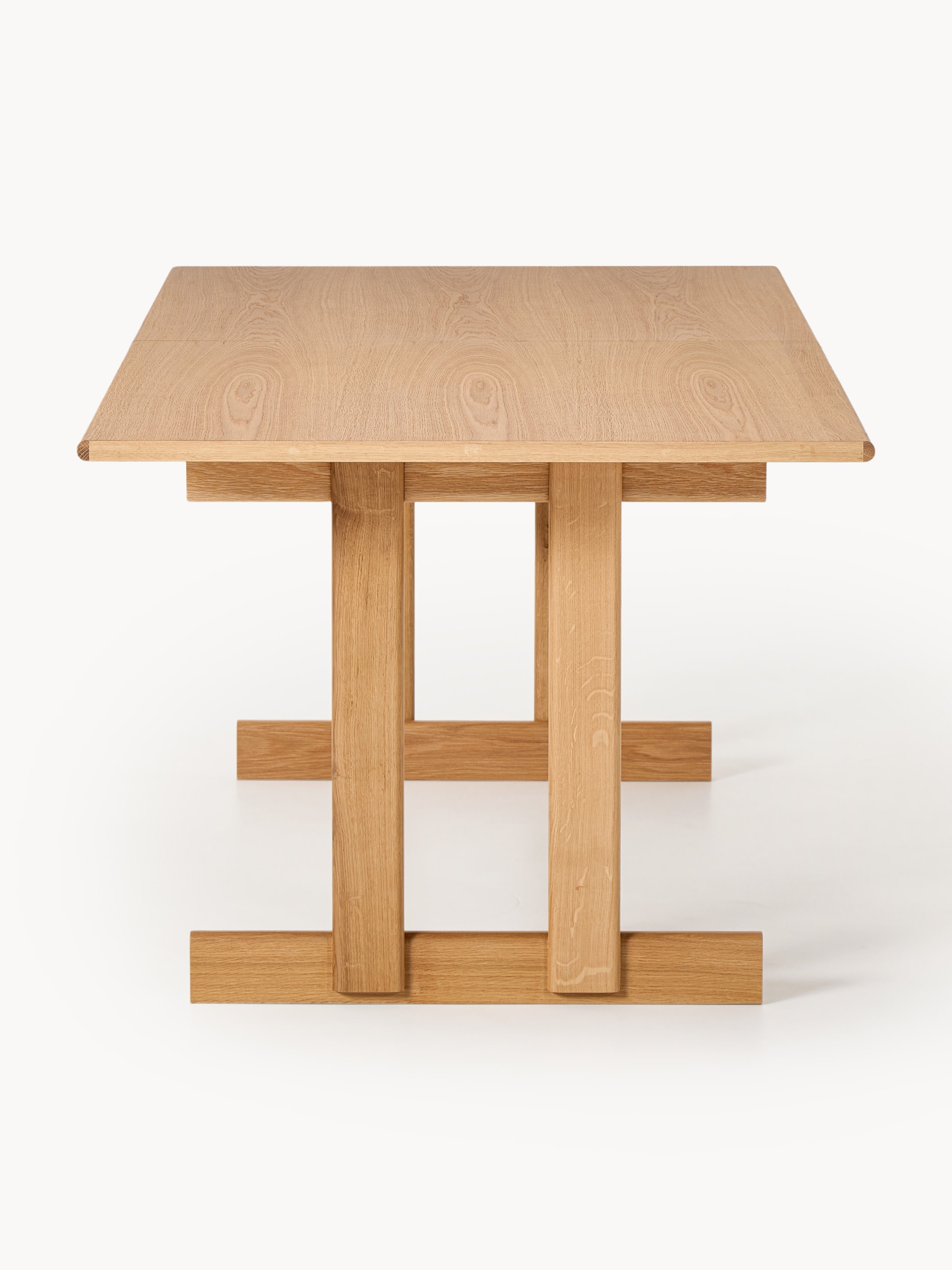 Brynn Extendable Oak Wood Dining Table, in various sizes