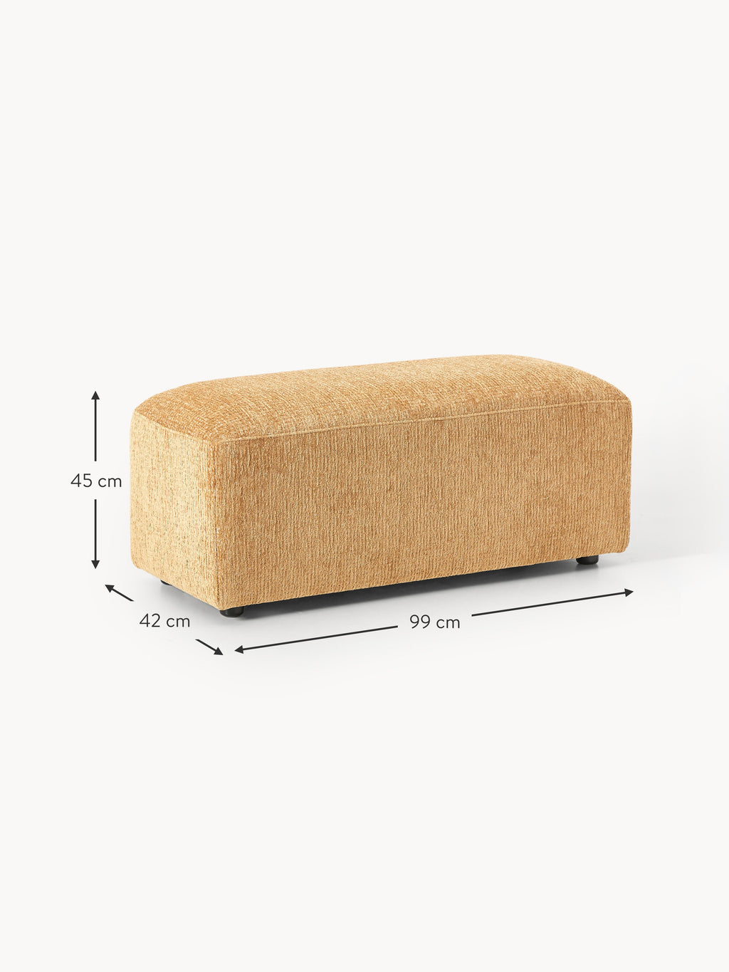 Melva Ottoman, W 99 x D 42 cm