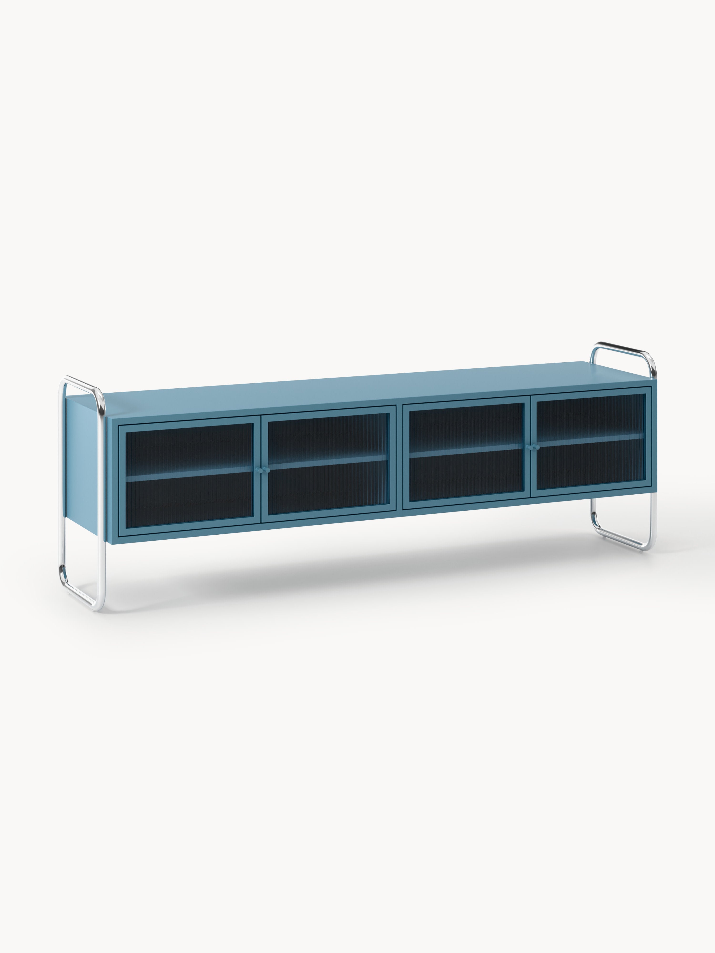 Gallery image 1 - Metal Lowboard Robyn with Glass Front