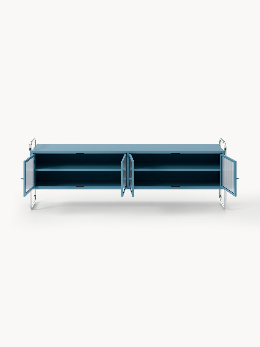 Robyn Metal Lowboard with Glass Front