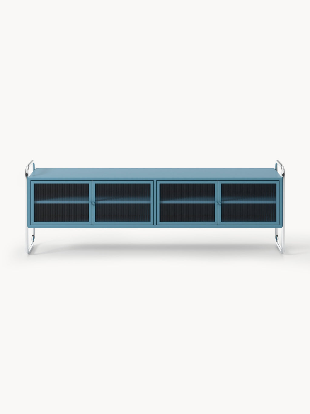 Robyn Metal Lowboard with Glass Front