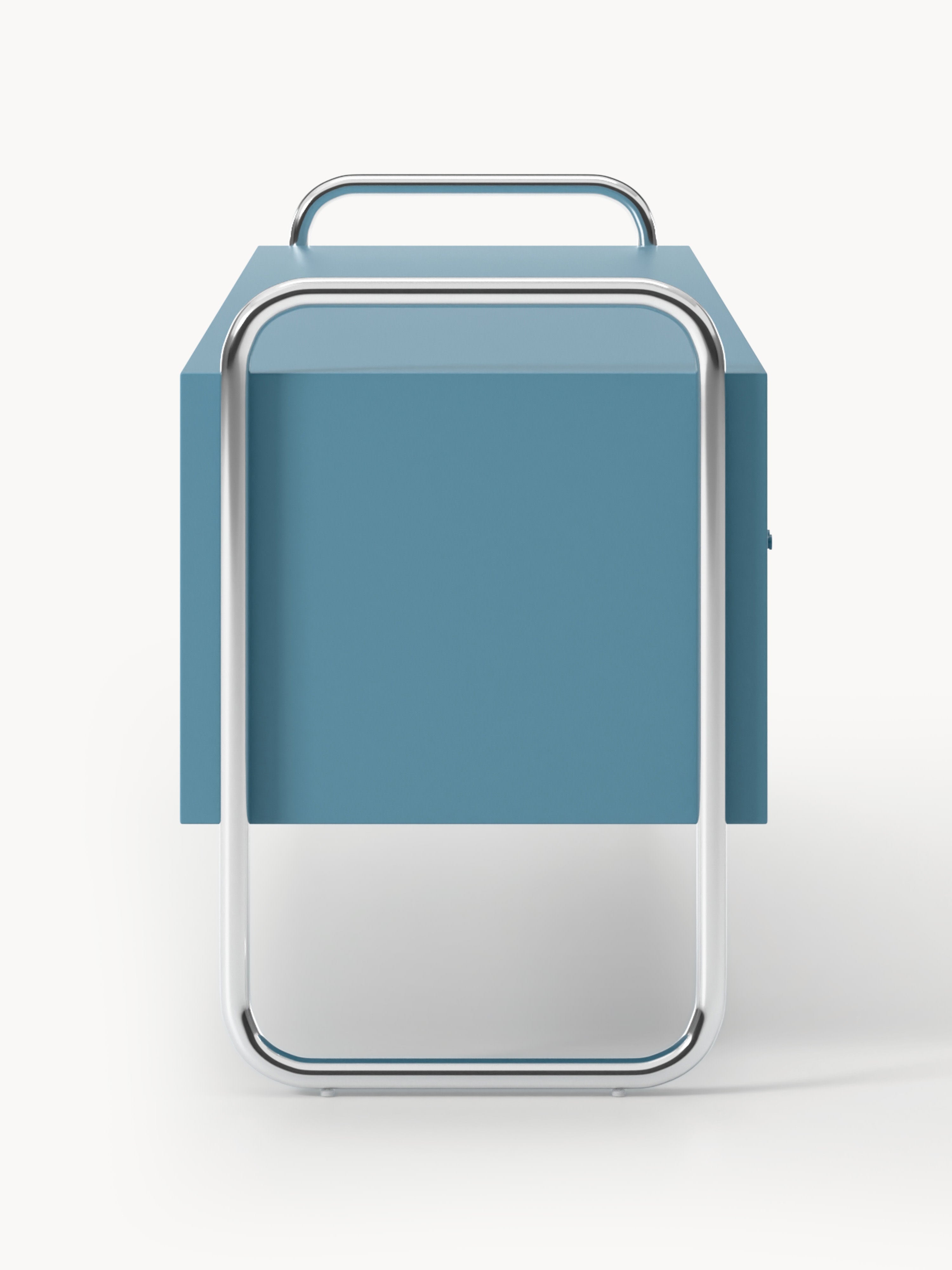 Robyn Metal Lowboard with Glass Front