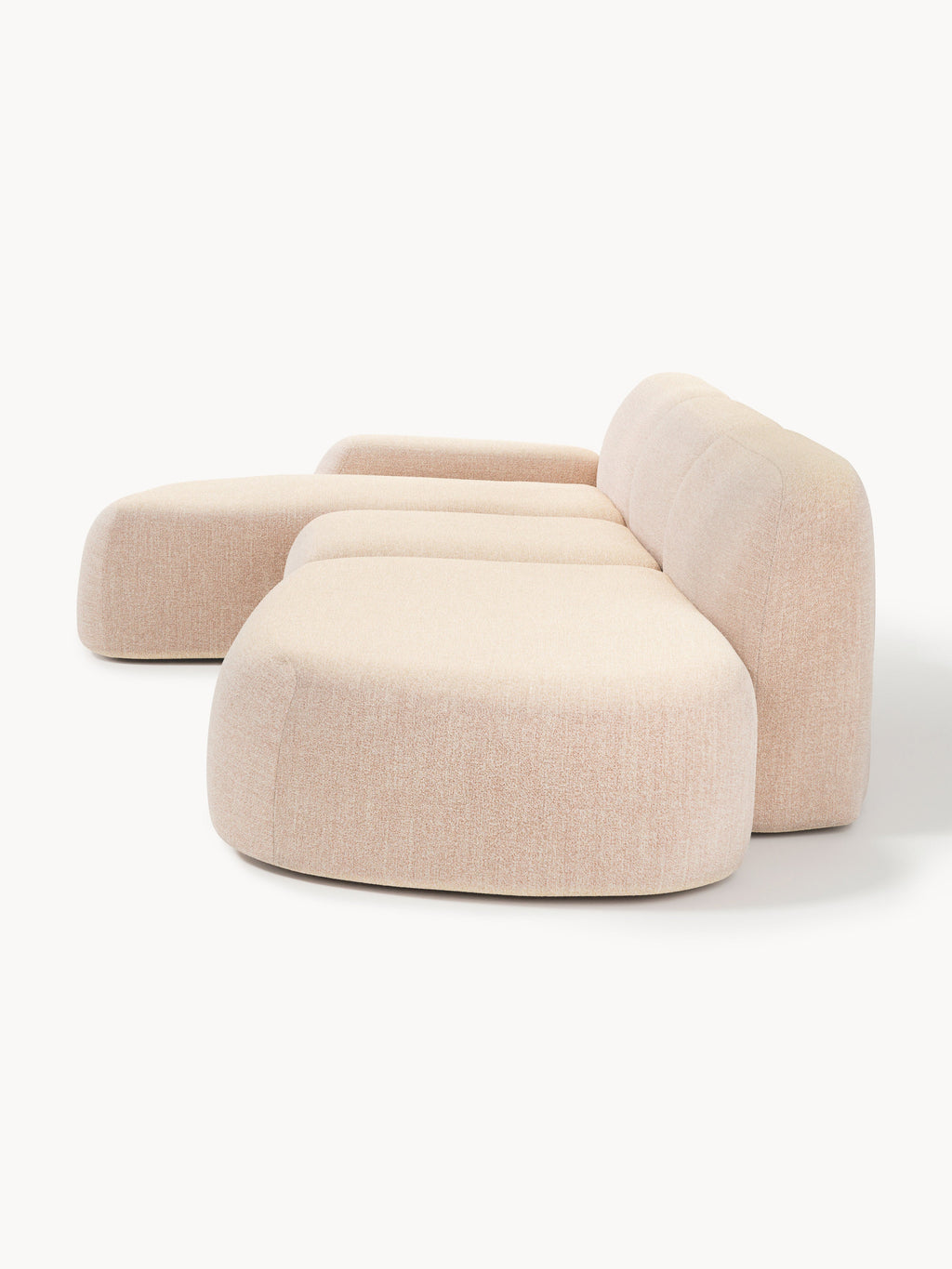Wolke Modular Bouclé Corner Sofa (4-seater) with Chaise End